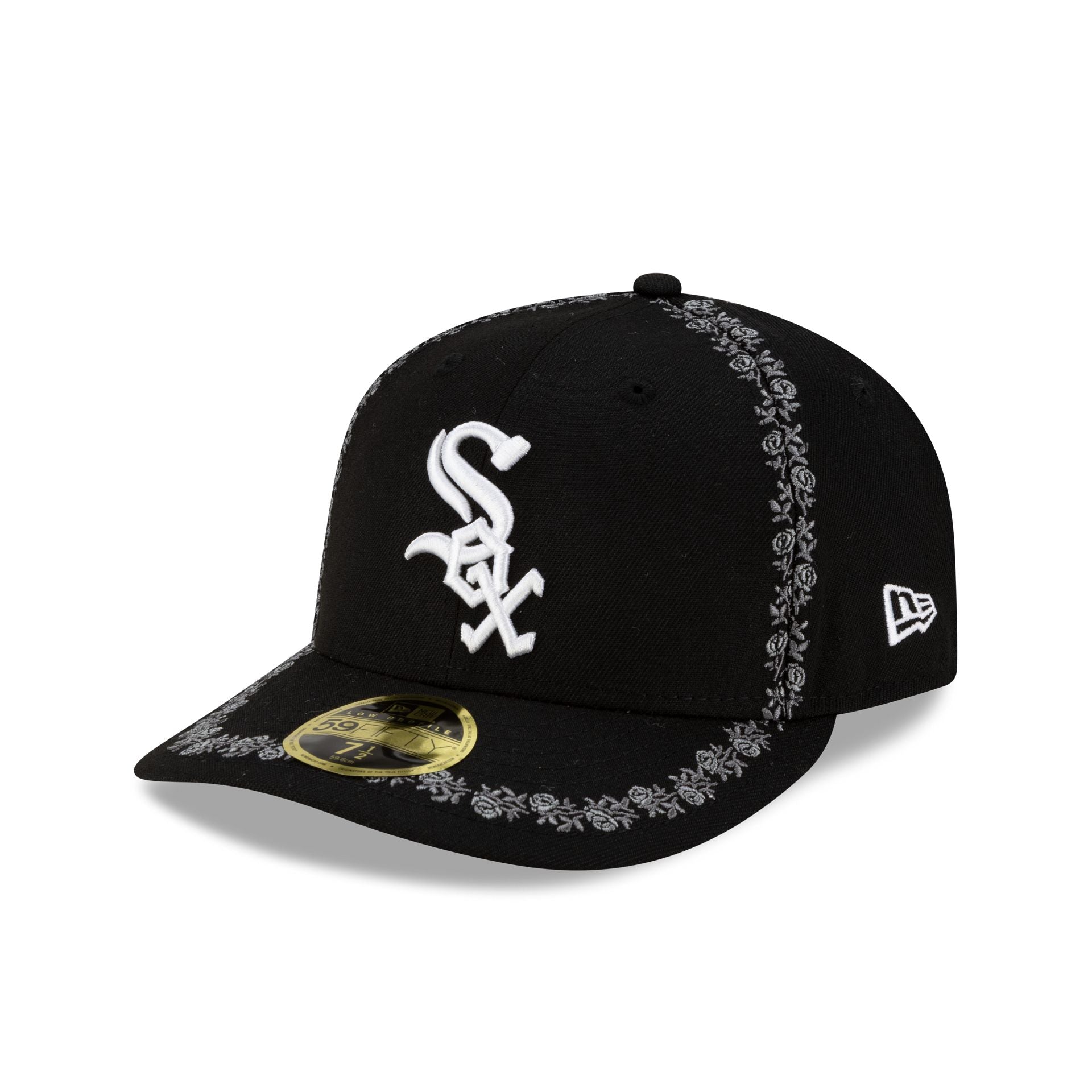 Chicago White Sox Rose Emblem Low Profile 59FIFTY Fitted Hat - Nextgenmallstore