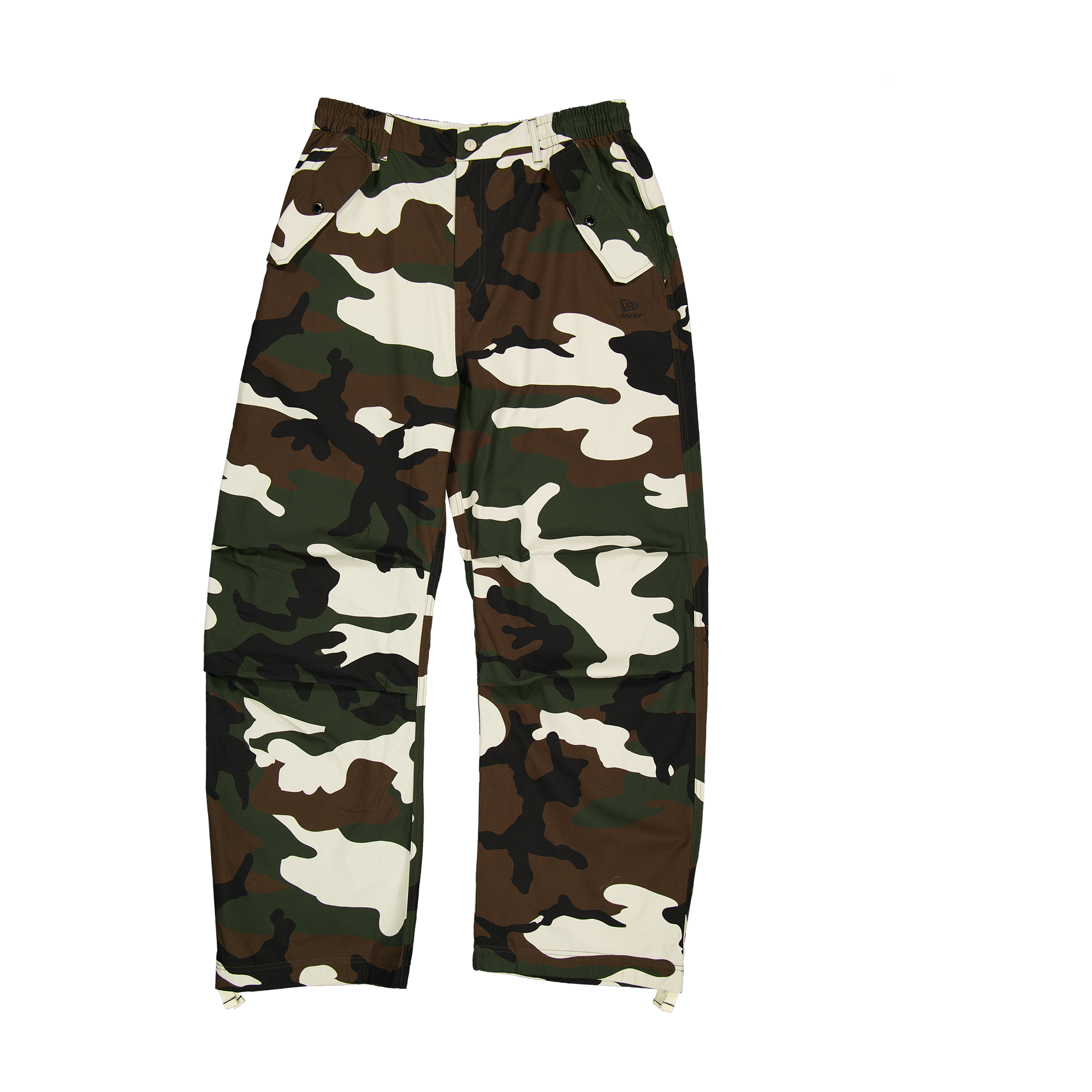 New Era Branded Woodland Camo Cargo Pants