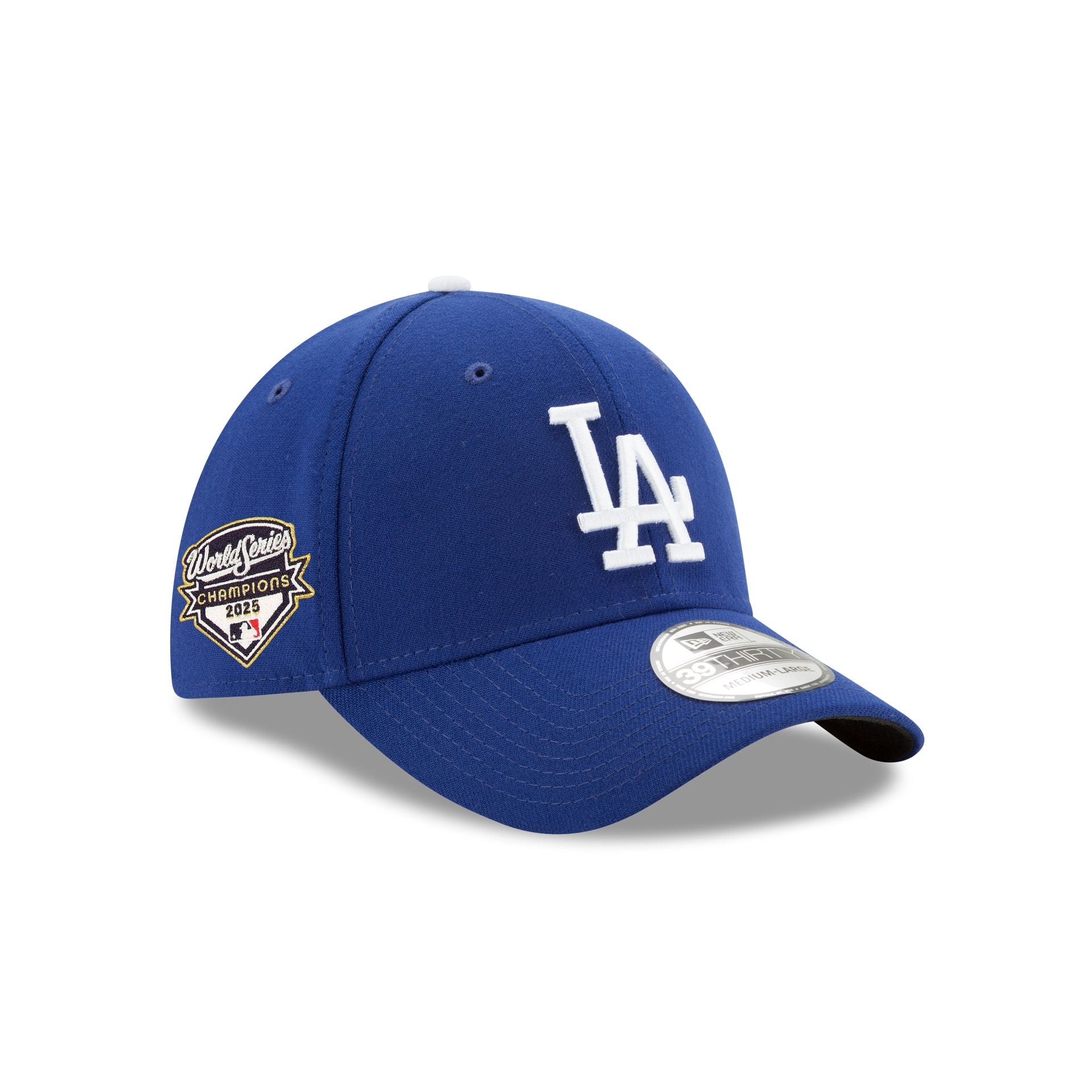 Los Angeles Dodgers 2025 World Series Champions Side Patch 39THIRTY Stretch Fit Hat - Nextgenmallstore