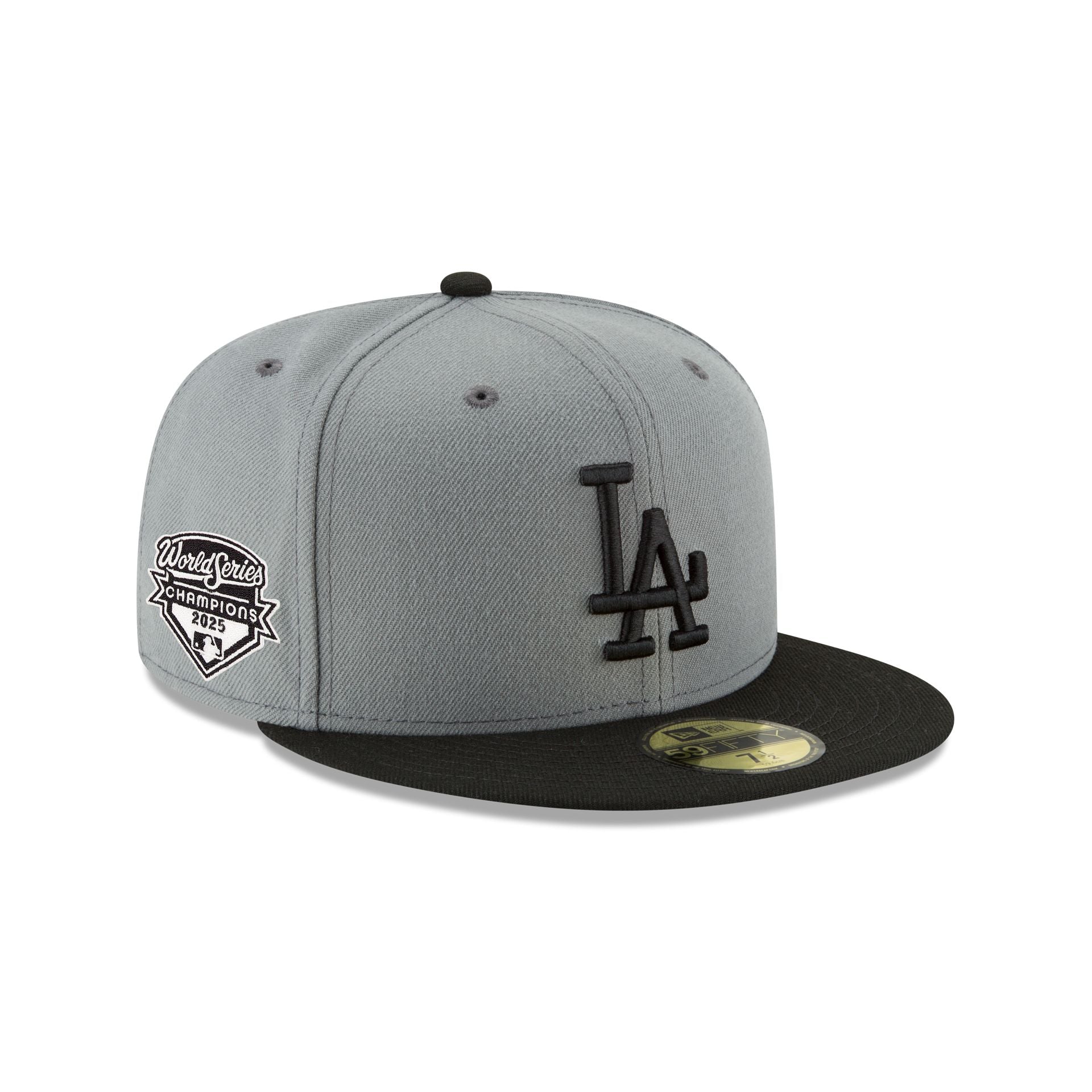 Los Angeles Dodgers 2025 World Series Champions Storm Gray 59FIFTY Fitted Hat - Nextgenmallstore