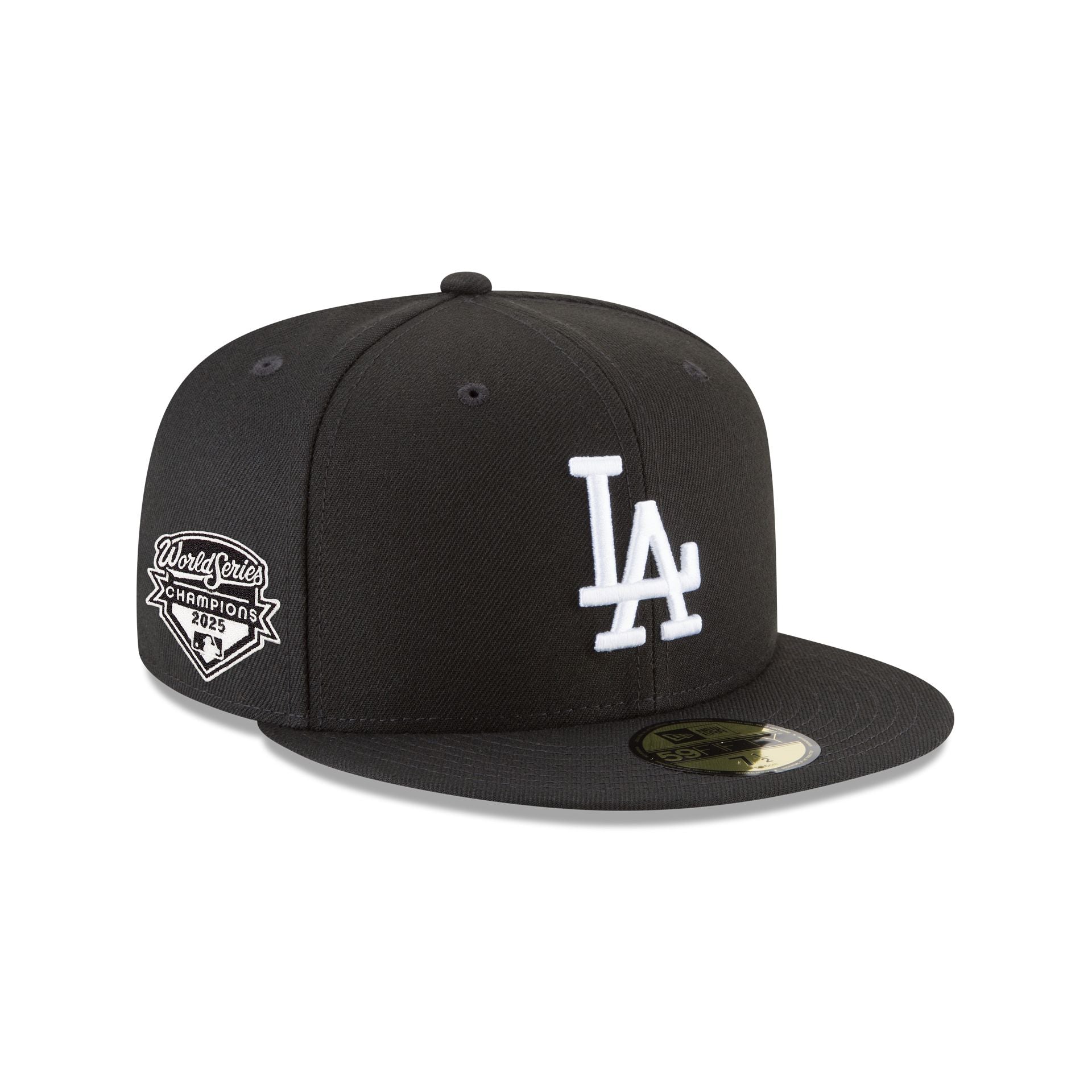 Los Angeles Dodgers 2025 World Series Champions Black & White 59FIFTY Fitted Hat - Nextgenmallstore
