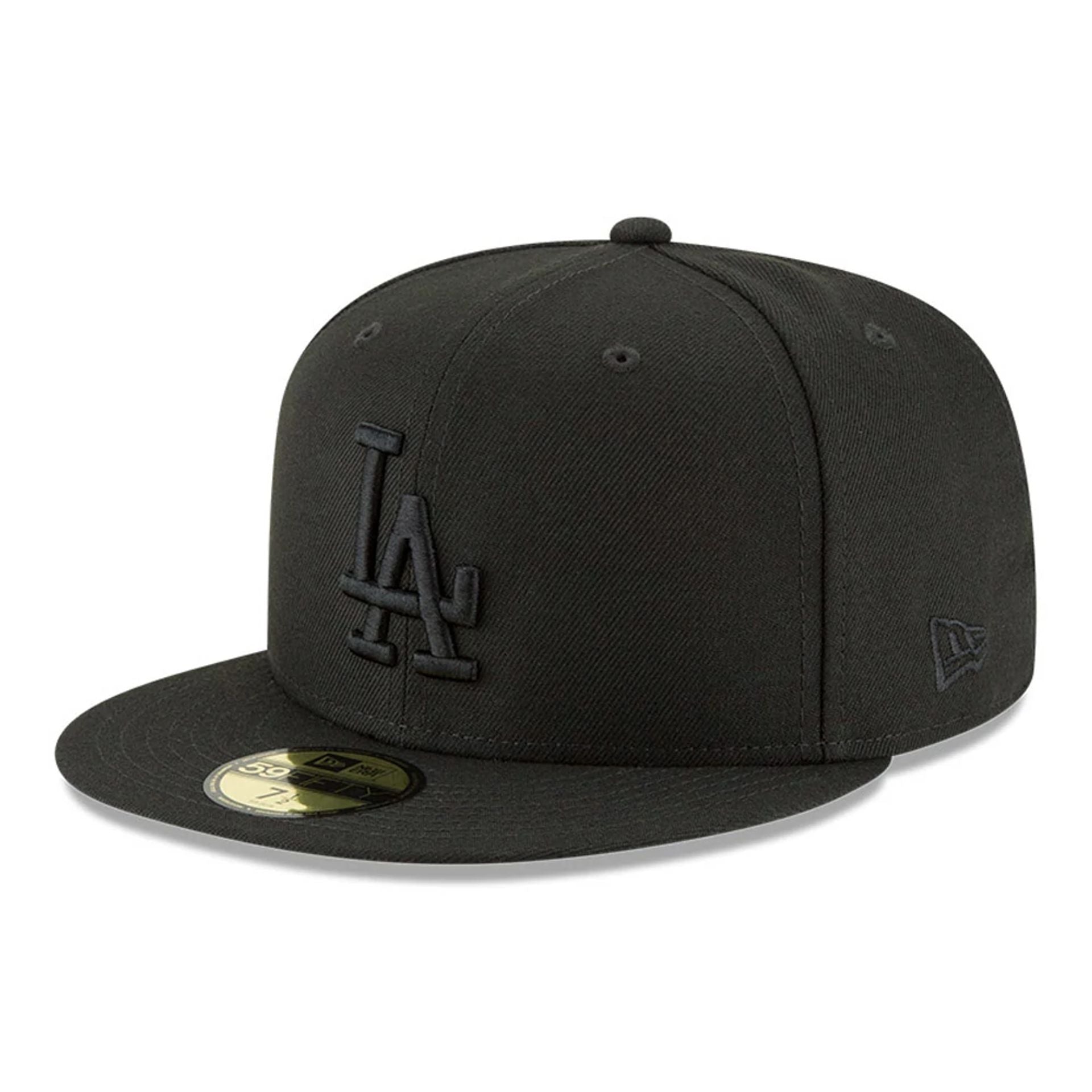 Los Angeles Dodgers 2025 World Series Champions Black on Black 59FIFTY Fitted Hat