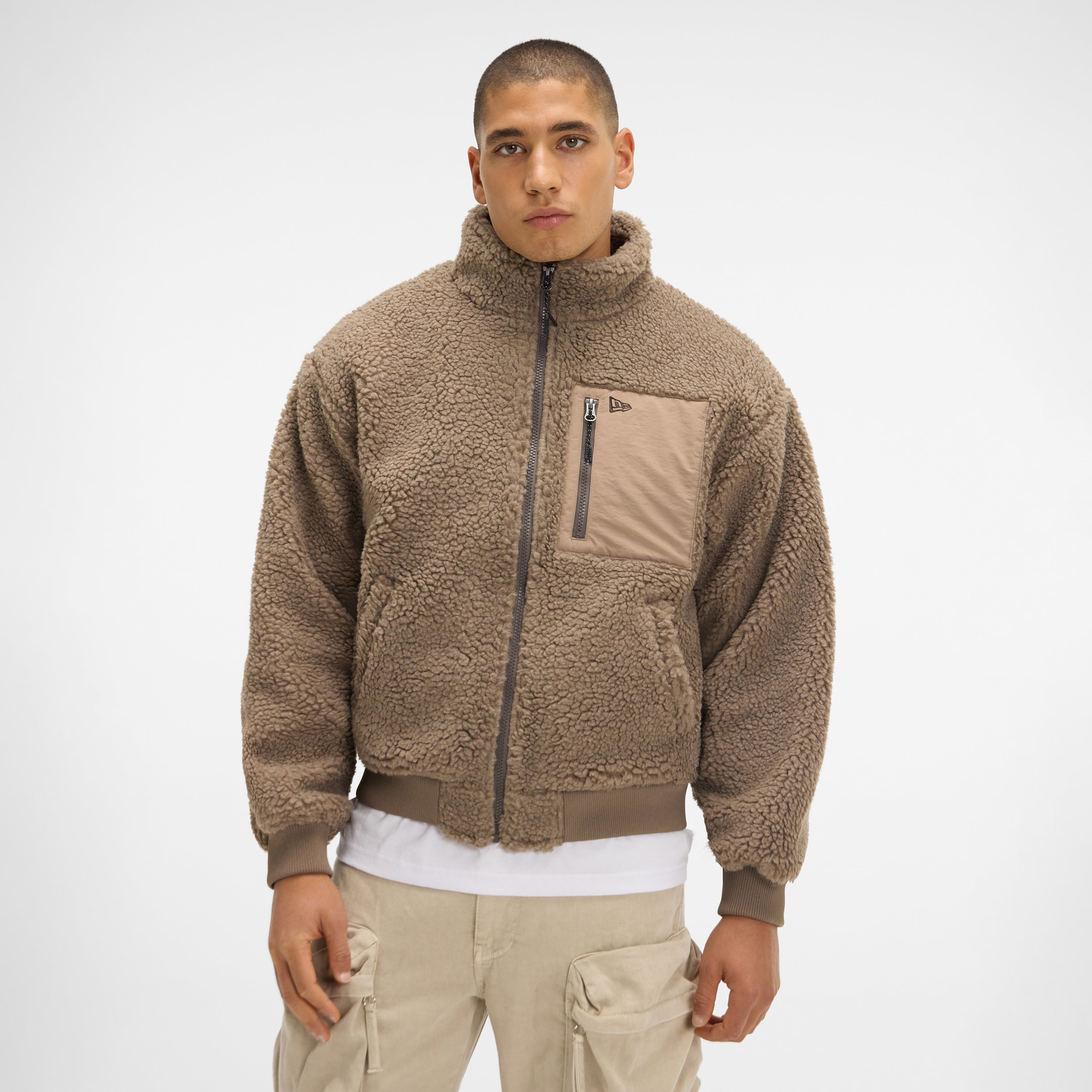 New Era Cap Brown Boa Jacket - Nextgenmallstore