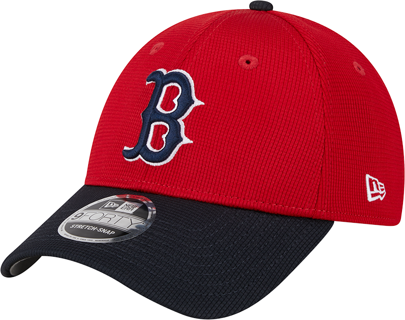 Boston Red Sox 2025 Batting Practice Red 9FORTY Stretch-Snap Hat