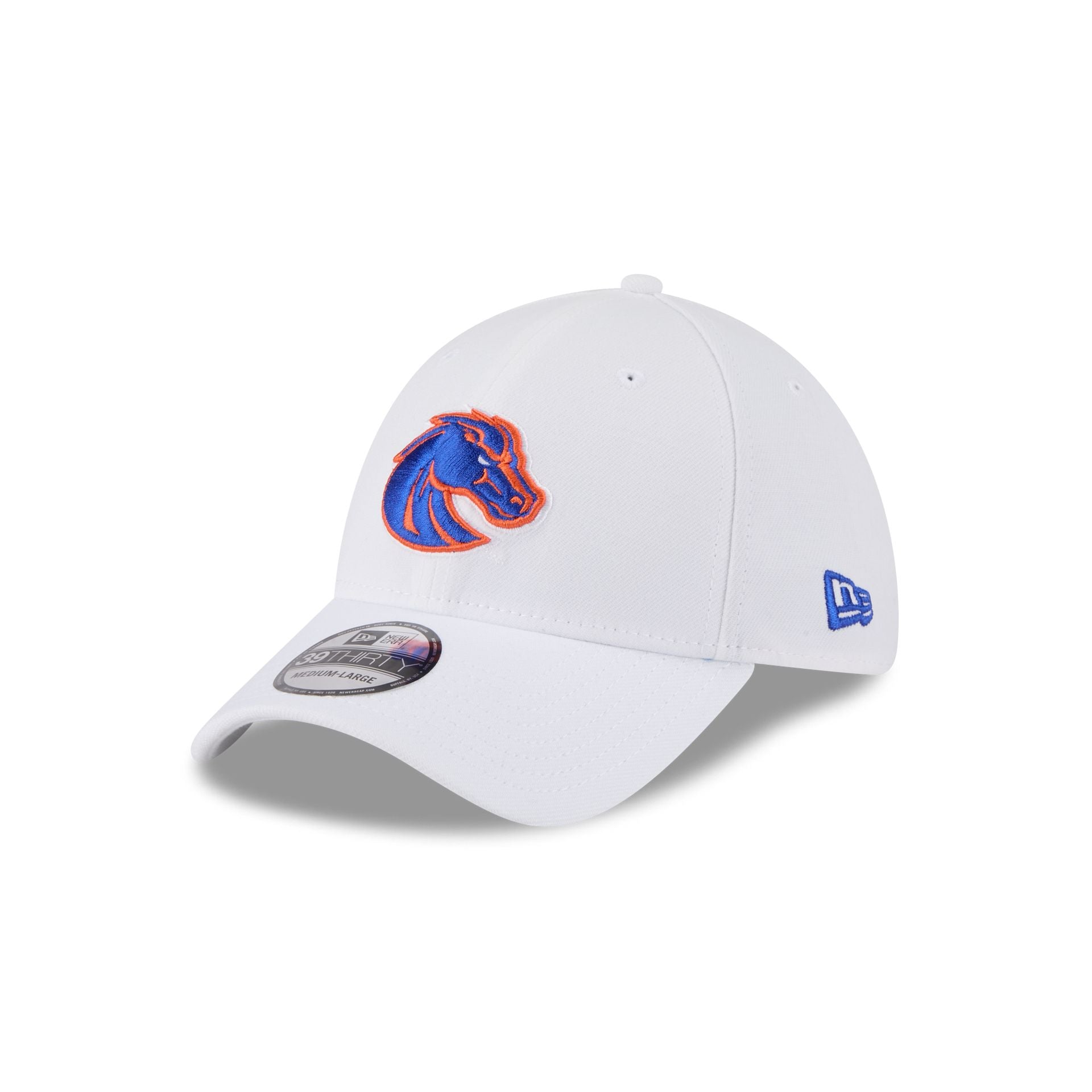 Boise State Broncos Optic White 39THIRTY Stretch Fit Hat - Nextgenmallstore
