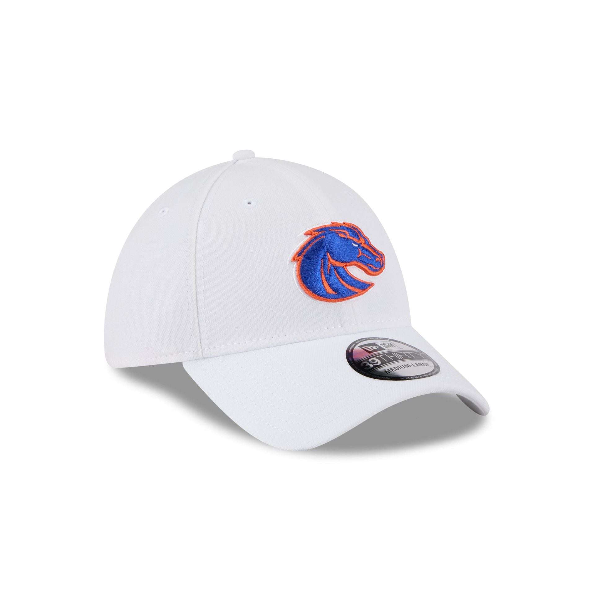 Boise State Broncos Optic White 39THIRTY Stretch Fit Hat
