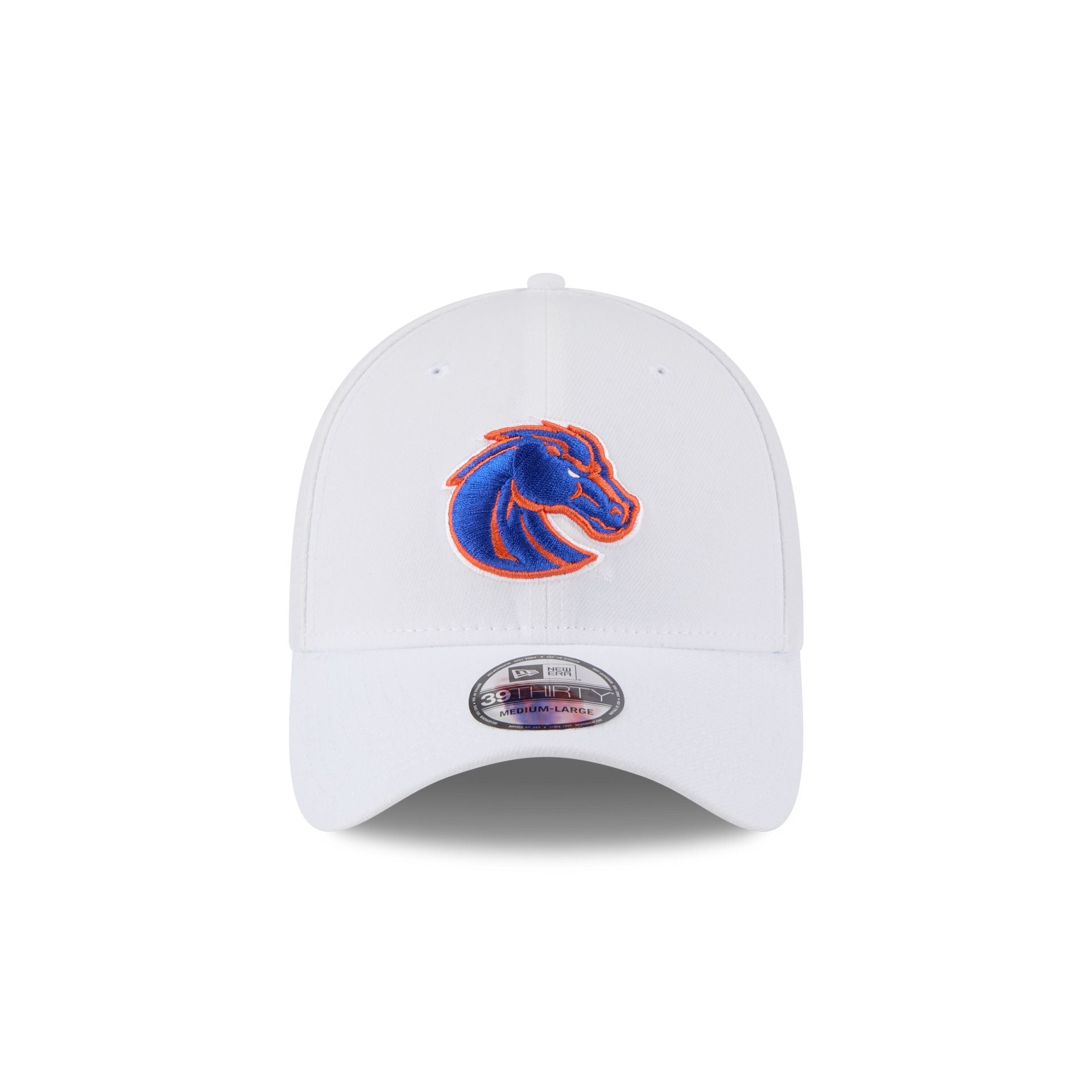 Boise State Broncos Optic White 39THIRTY Stretch Fit Hat
