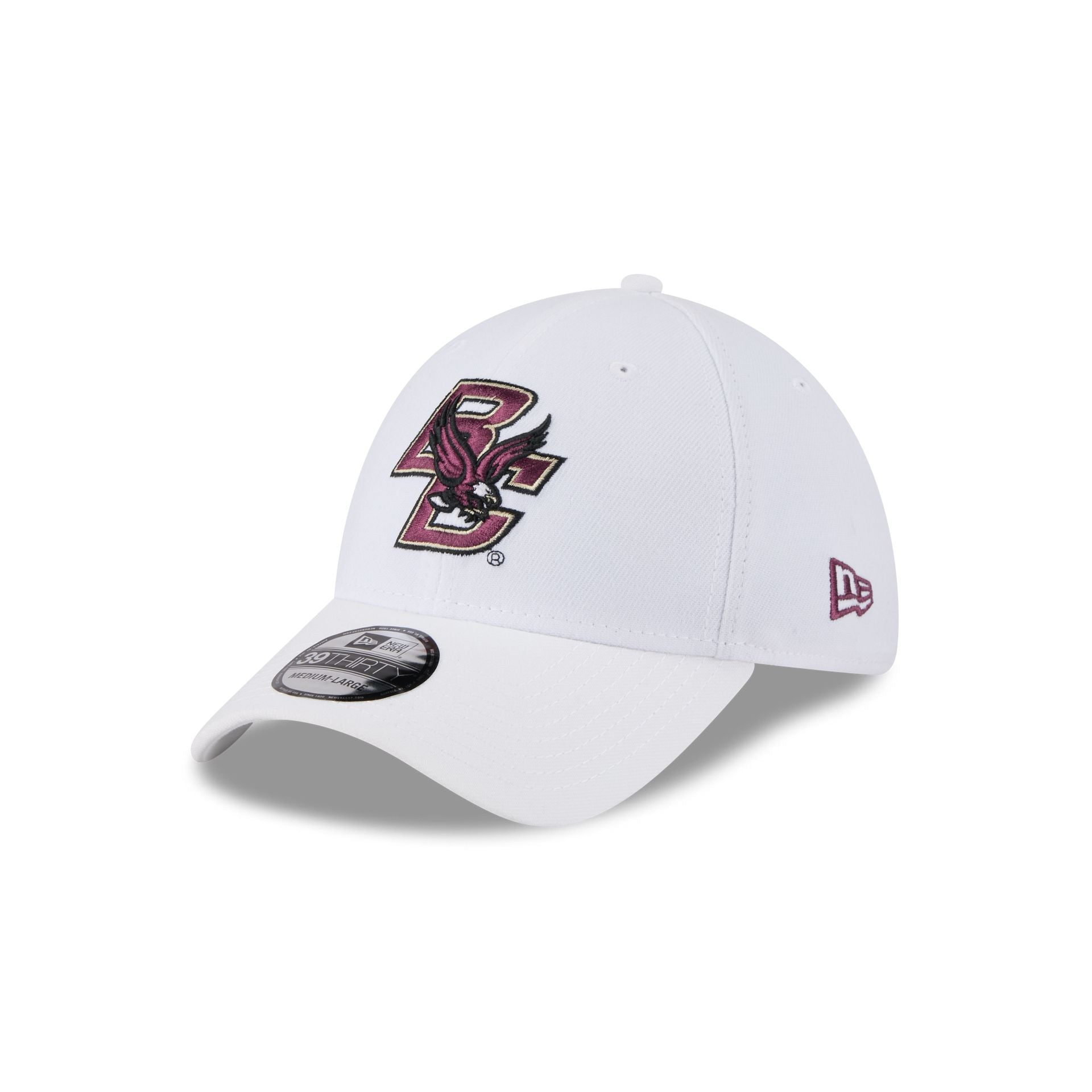 Boston College Eagles Optic White 39THIRTY Stretch Fit Hat - Nextgenmallstore