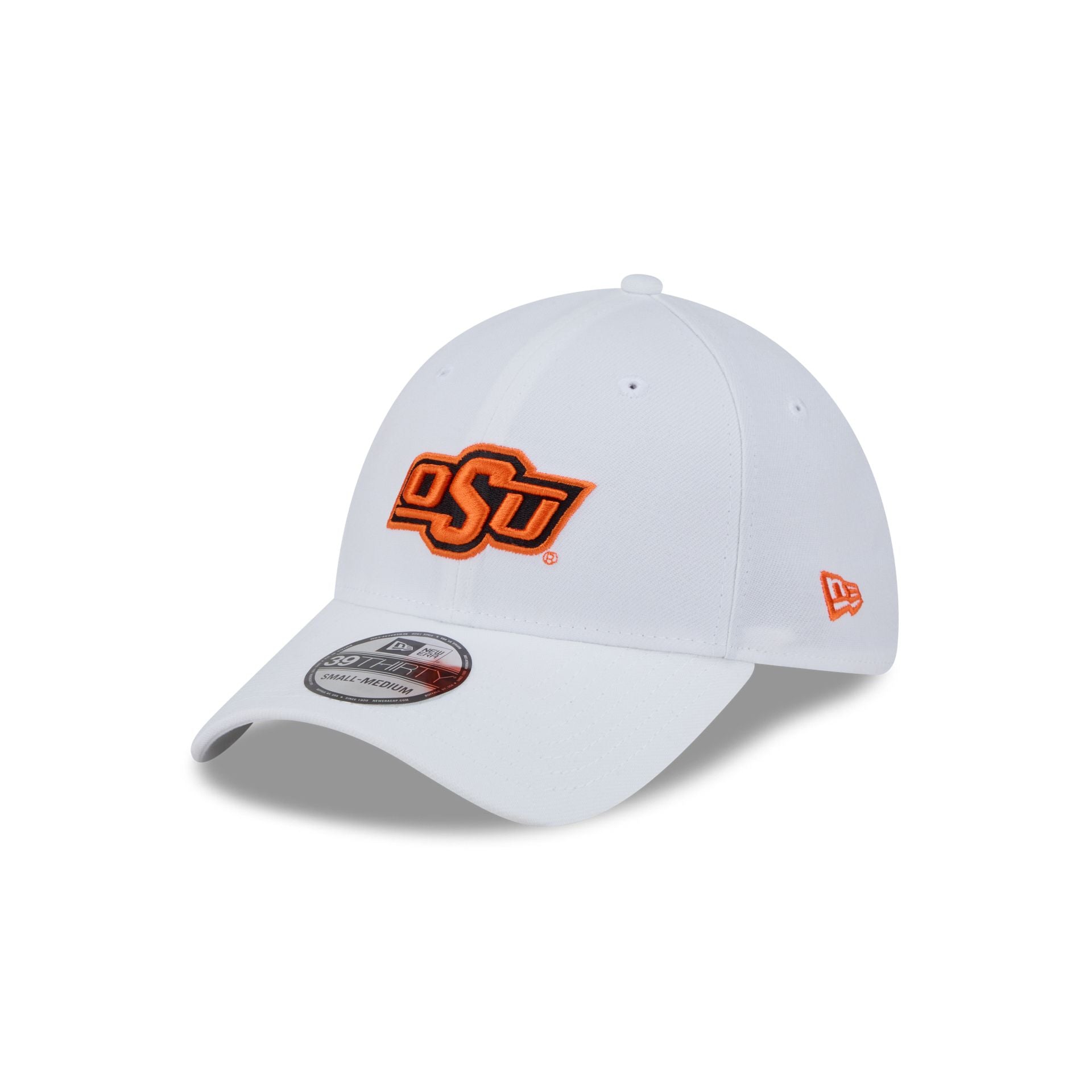 Oklahoma State Cowboys Optic White 39THIRTY Stretch Fit Hat - Nextgenmallstore