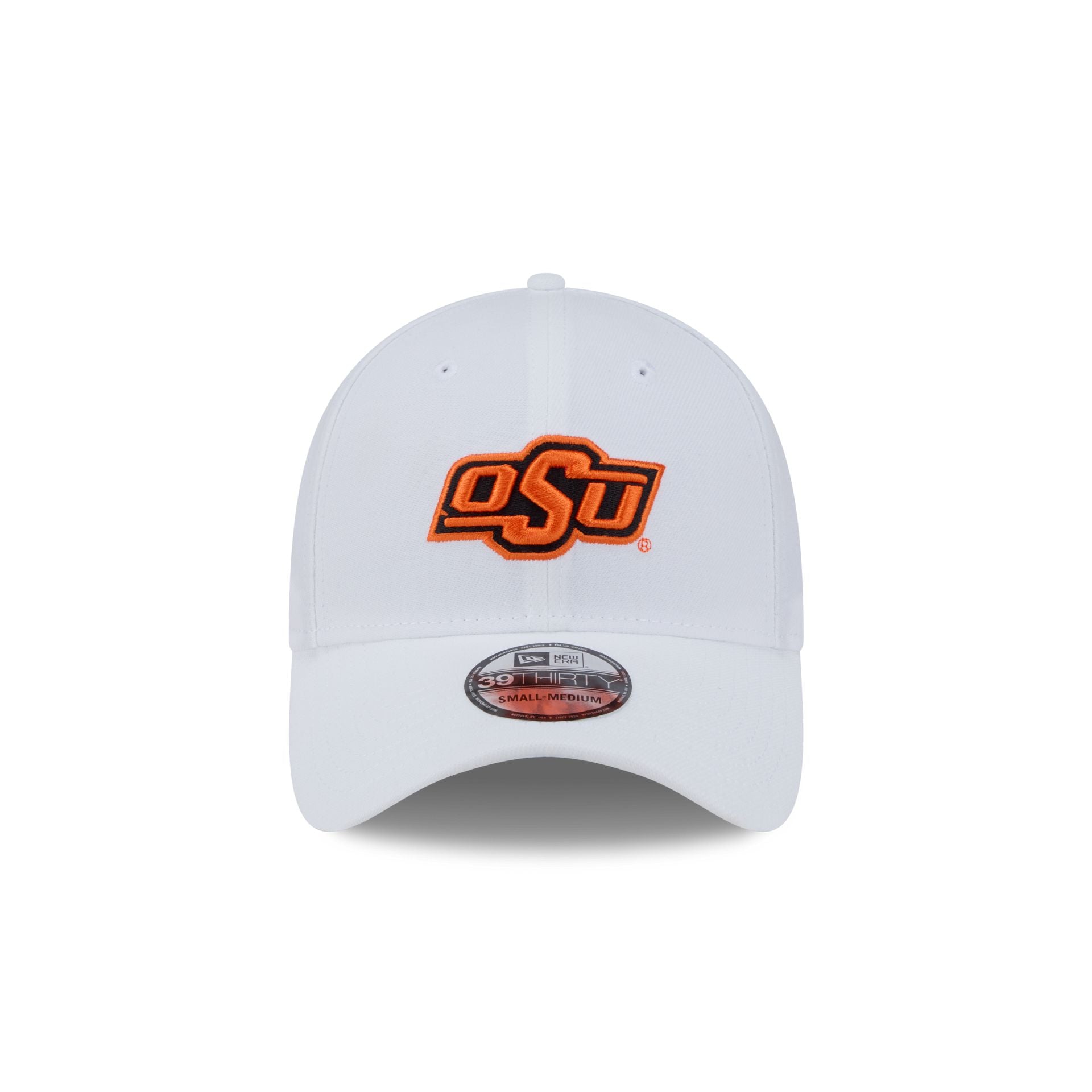Oklahoma State Cowboys Optic White 39THIRTY Stretch Fit Hat