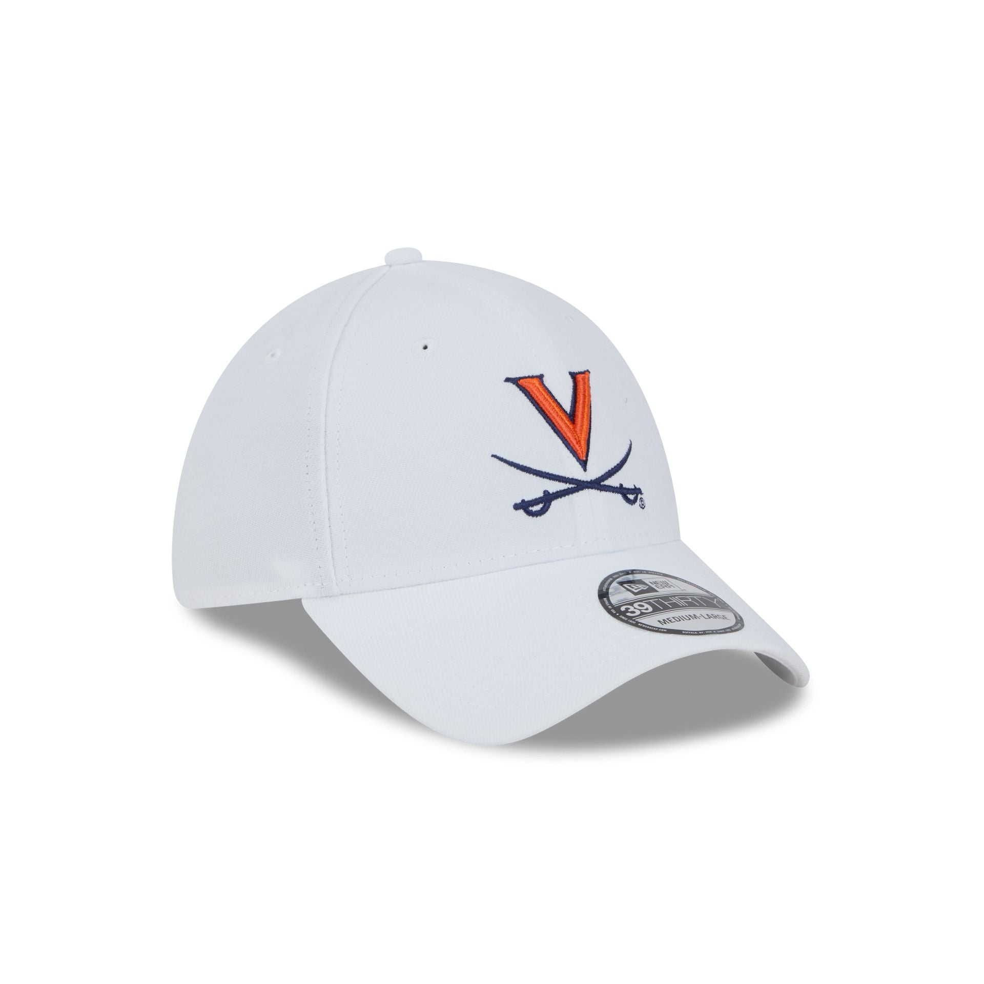 Virginia Cavaliers Optic White 39THIRTY Stretch Fit Hat