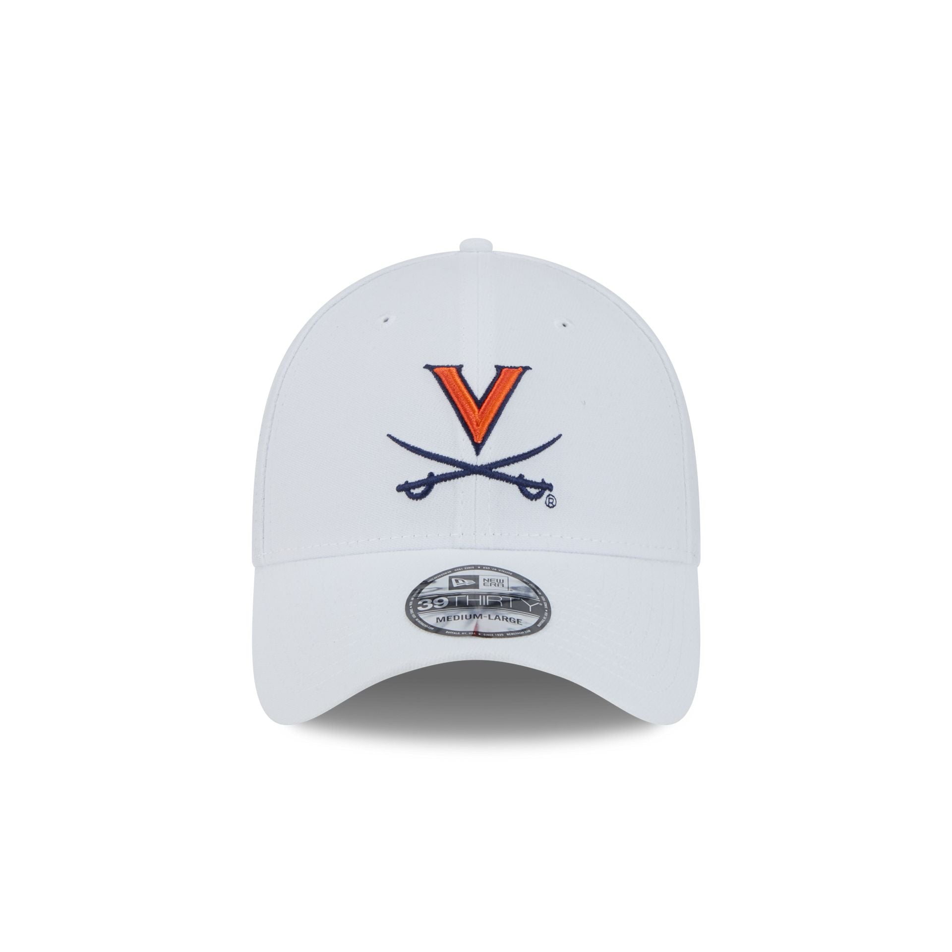 Virginia Cavaliers Optic White 39THIRTY Stretch Fit Hat