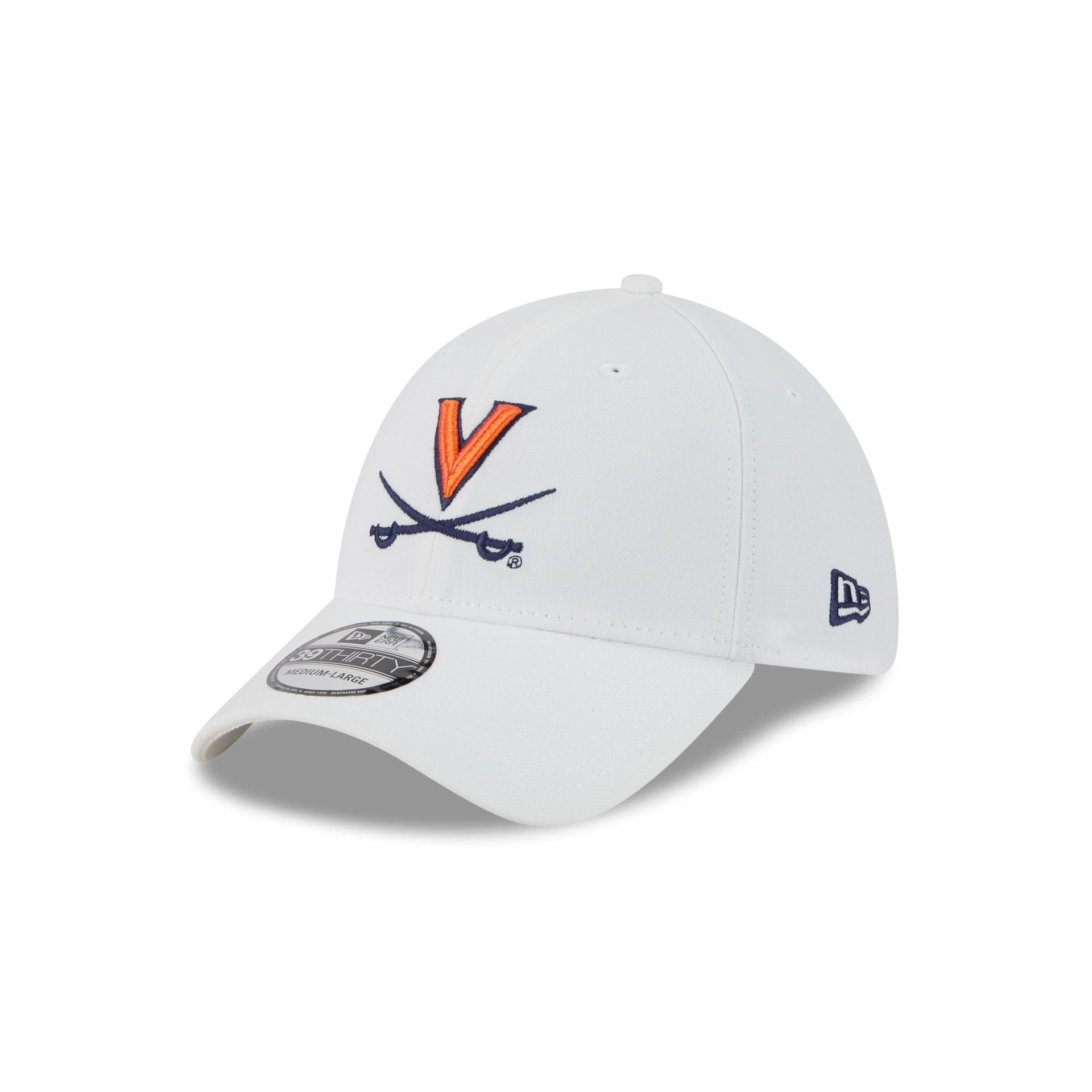 Virginia Cavaliers Optic White 39THIRTY Stretch Fit Hat - Nextgenmallstore