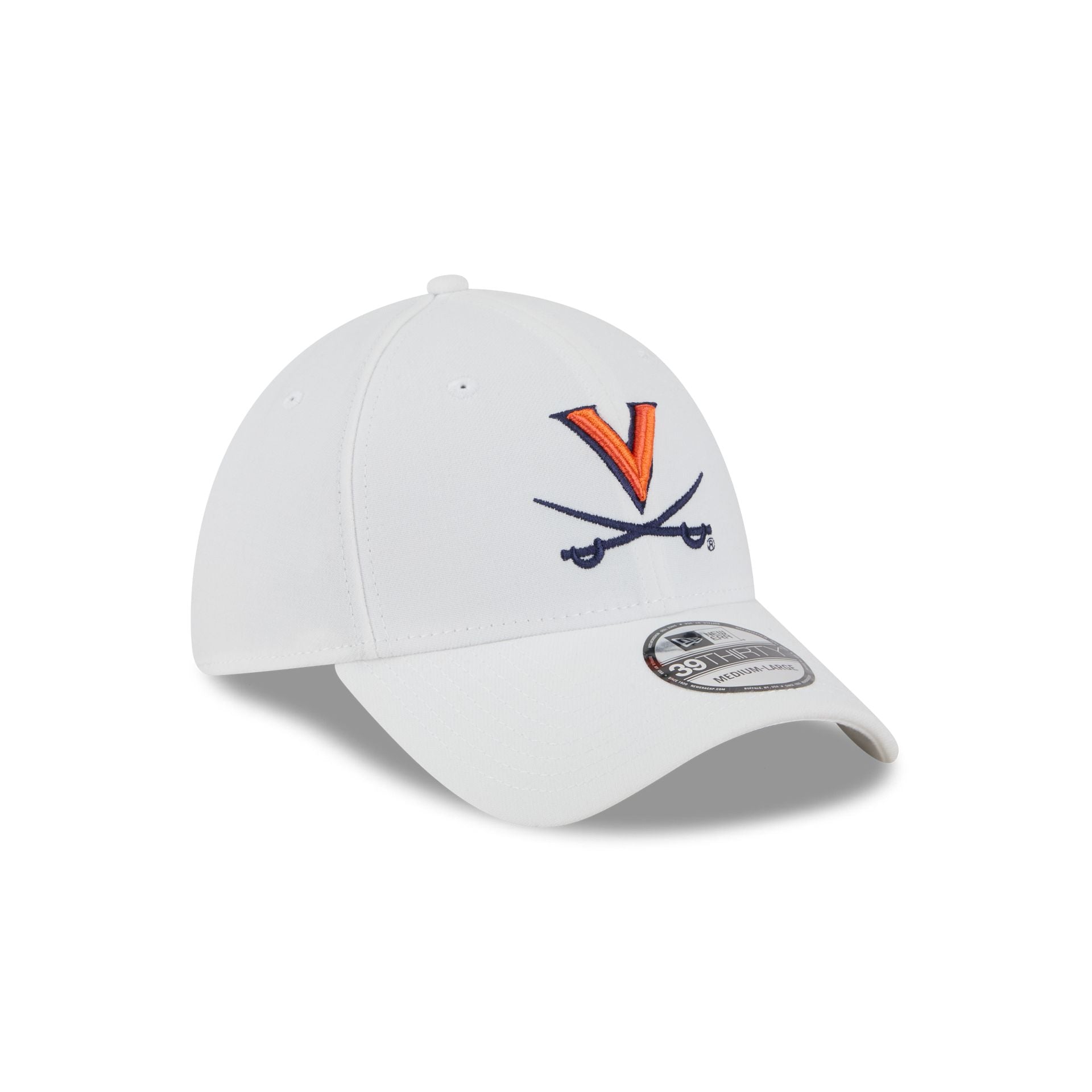 Virginia Cavaliers Optic White 39THIRTY Stretch Fit Hat