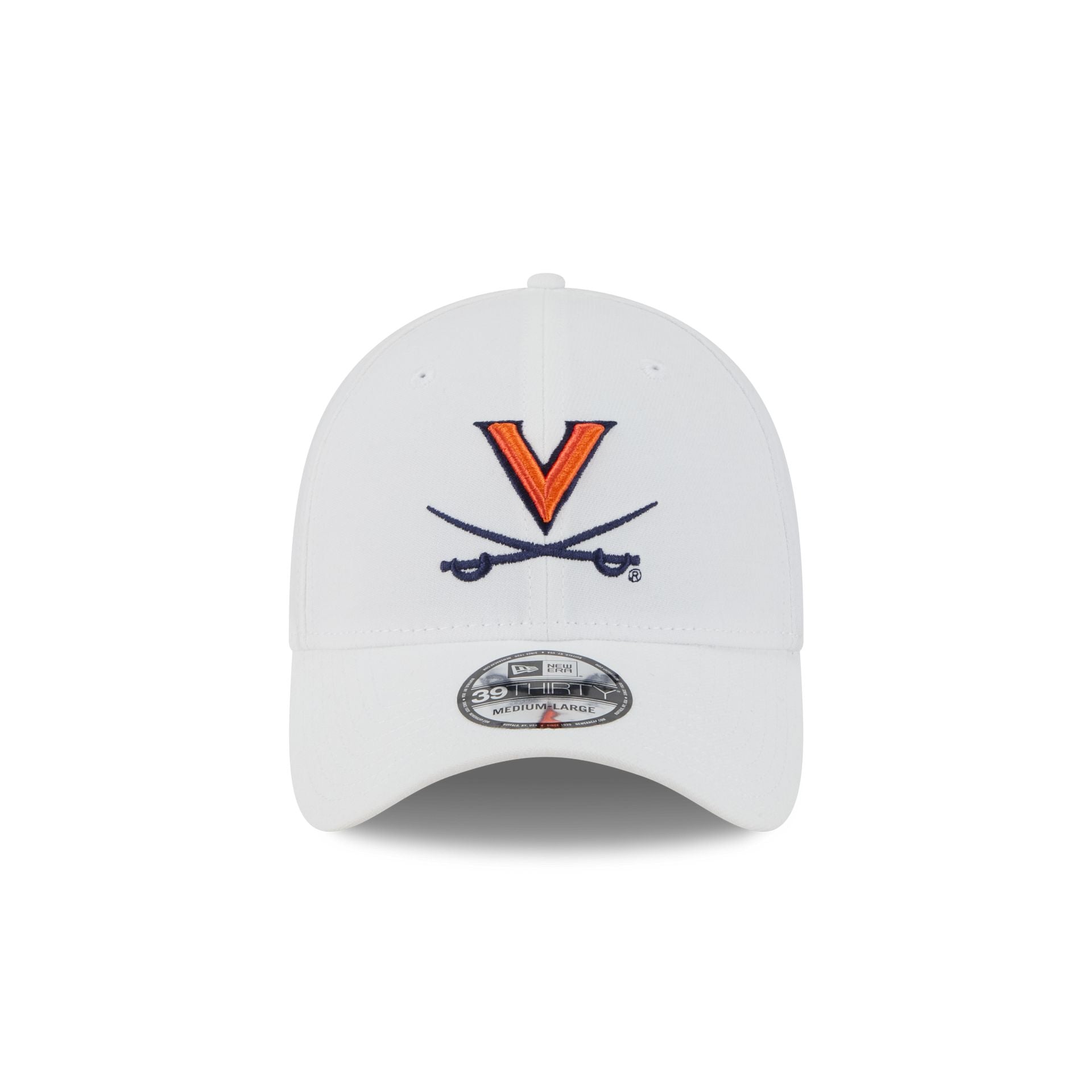 Virginia Cavaliers Optic White 39THIRTY Stretch Fit Hat
