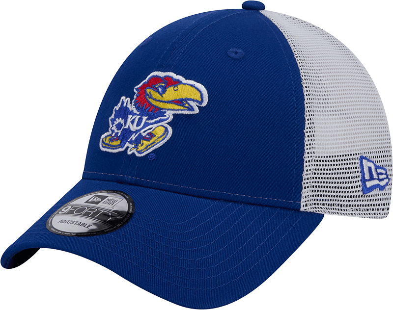 Kansas Jayhawks Blue 9FORTY Trucker Hat