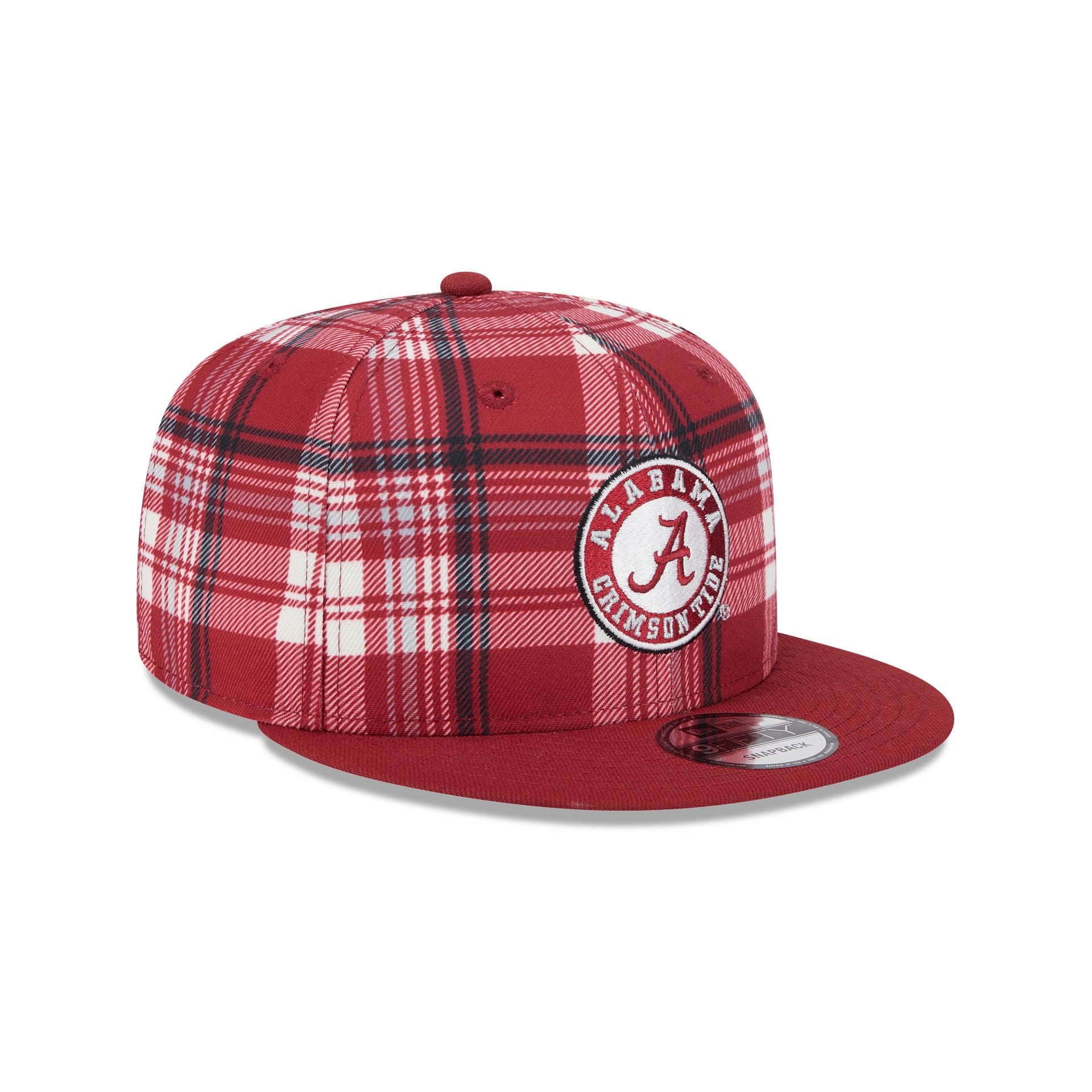 Alabama Crimson Tide Plaid 9FIFTY Snapback Hat