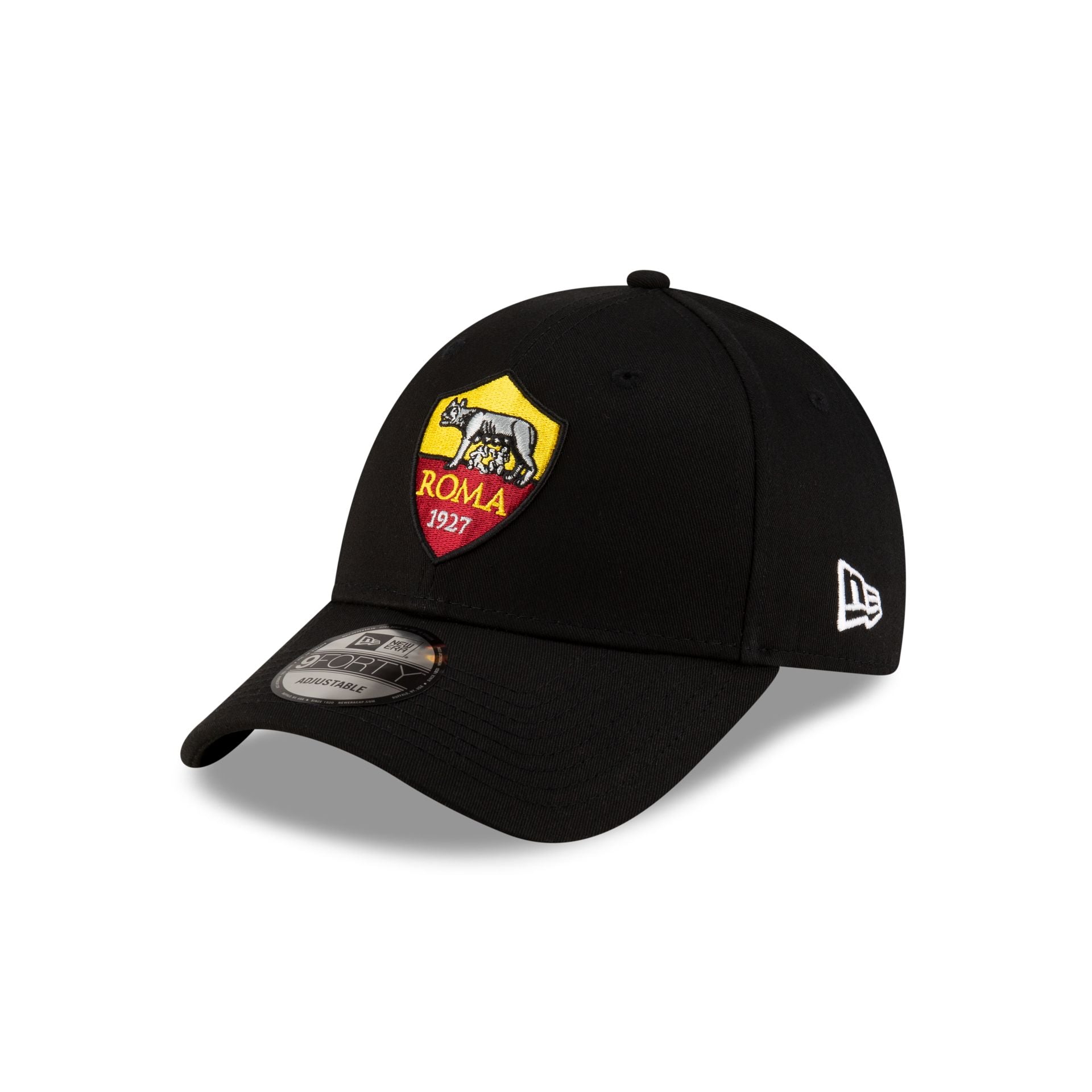 AS Roma Black Shield 9FORTY Adjustable Hat - Nextgenmallstore