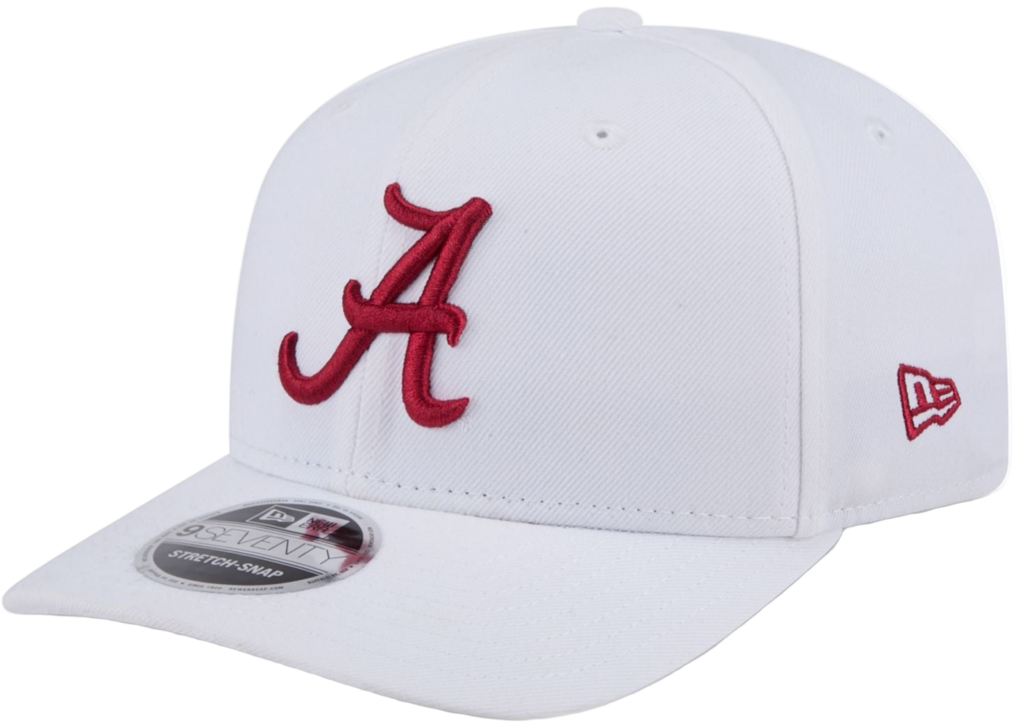 Alabama Crimson Tide Basic White 9SEVENTY Stretch-Snap Hat