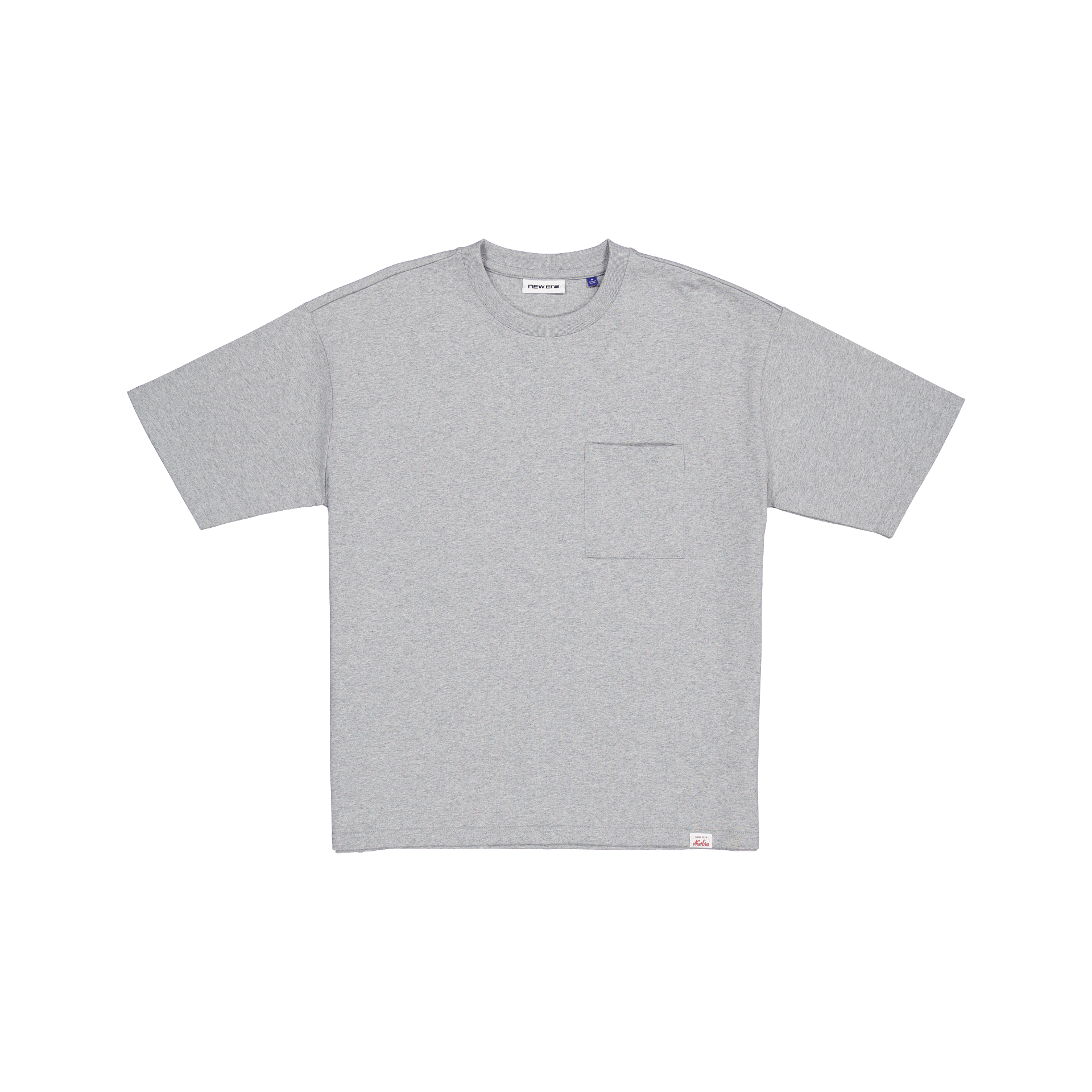 New Era Branded Alden Heavyweight Heather Gray Pocket T-Shirt - Nextgenmallstore