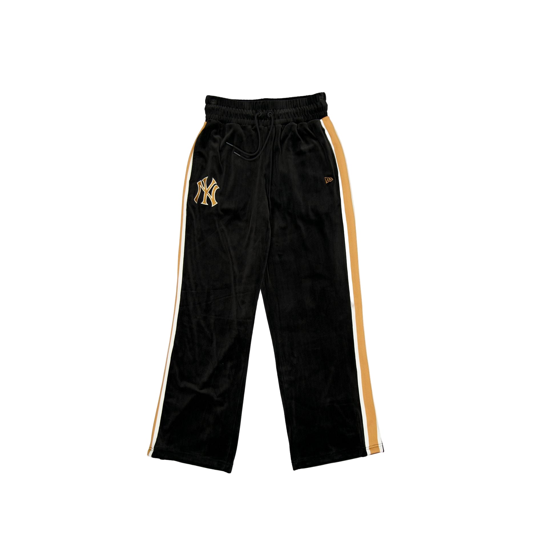 New York Yankees Women's Black Velour Track Pants - Nextgenmallstore