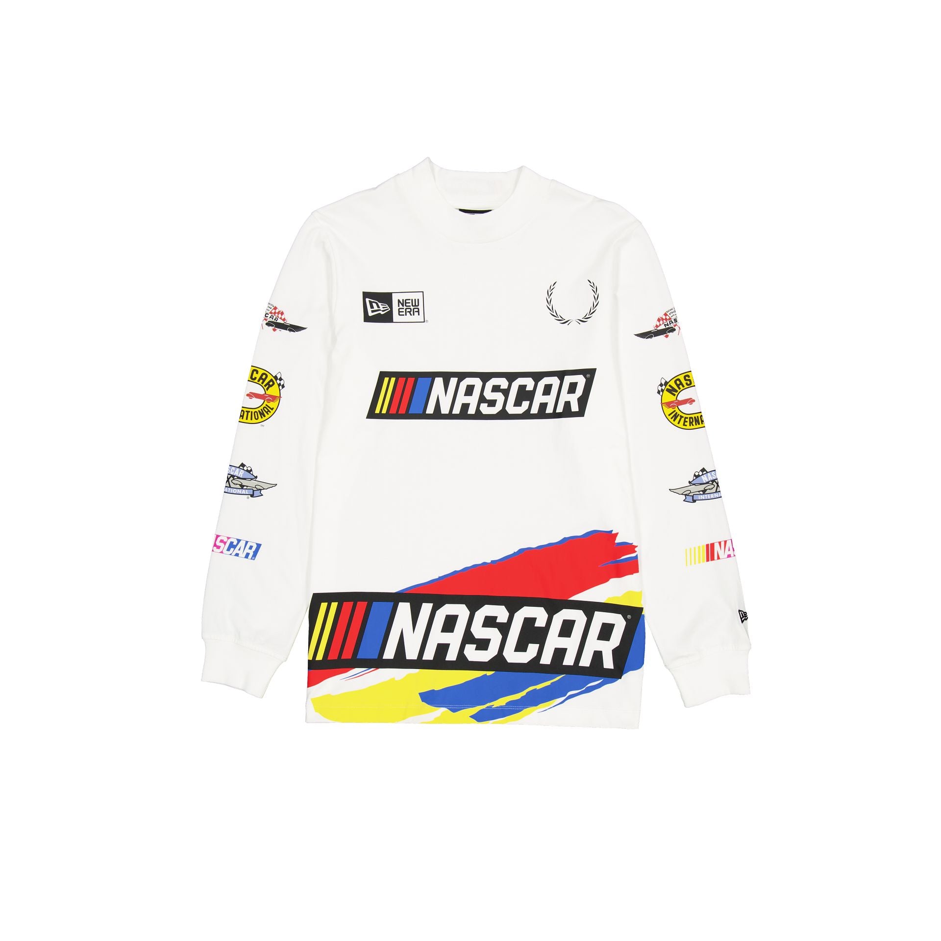 NASCAR Modern Speed White Long Sleeve T-Shirt - Nextgenmallstore