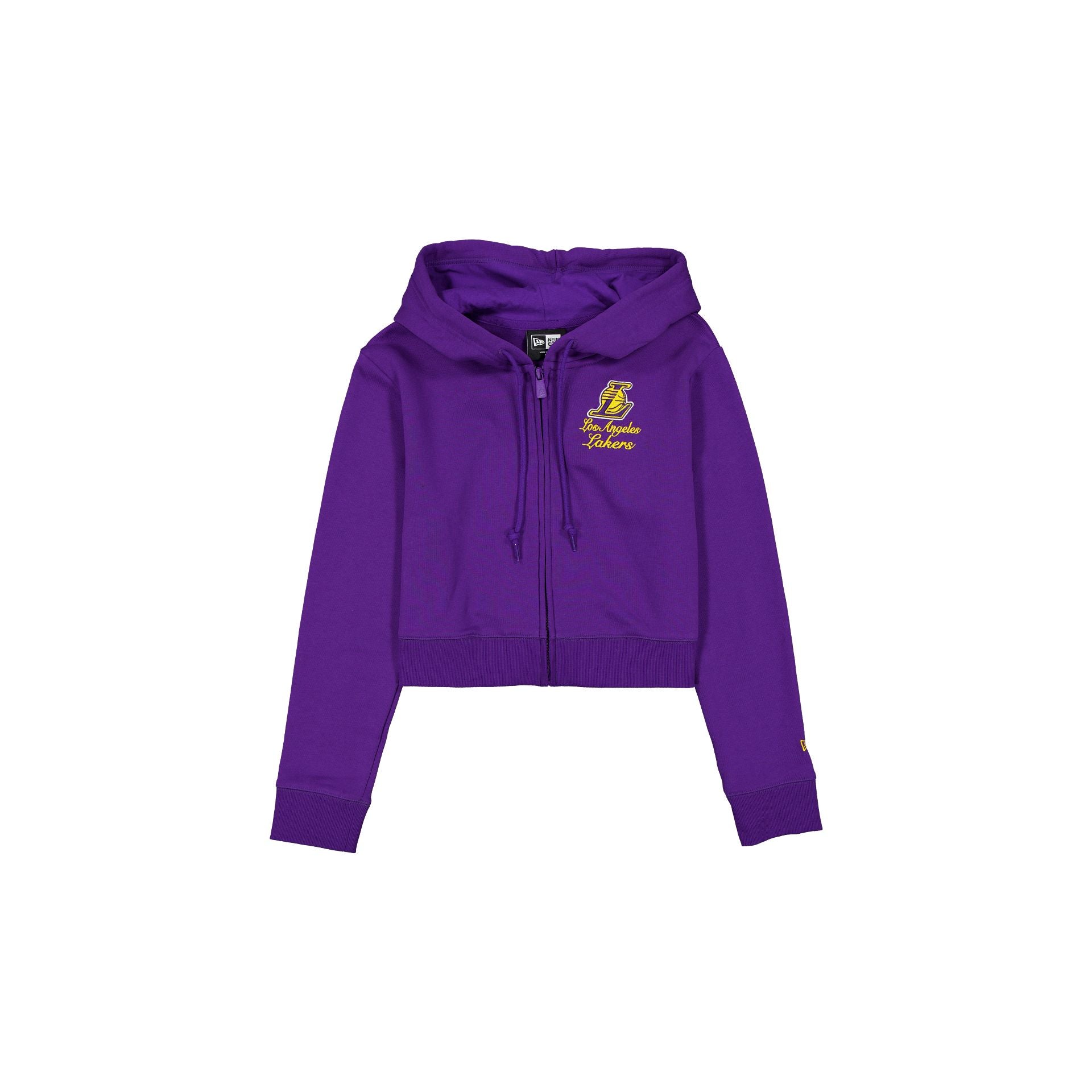 Los Angeles Lakers Game Day Cropped Women's Zipper Hoodie - Nextgenmallstore