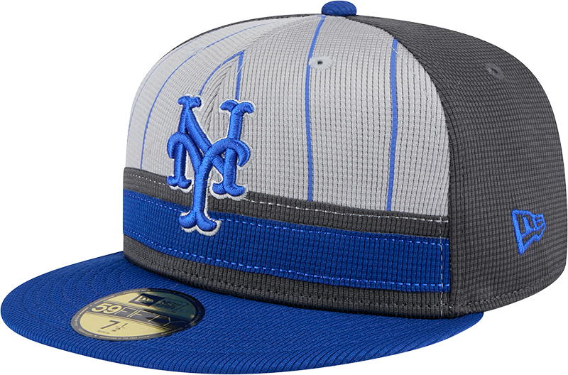 New York Mets 2025 Batting Practice Gray 59FIFTY Fitted Hat