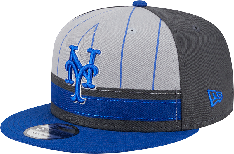 New York Mets 2025 Batting Practice Gray 9FIFTY Snapback Hat