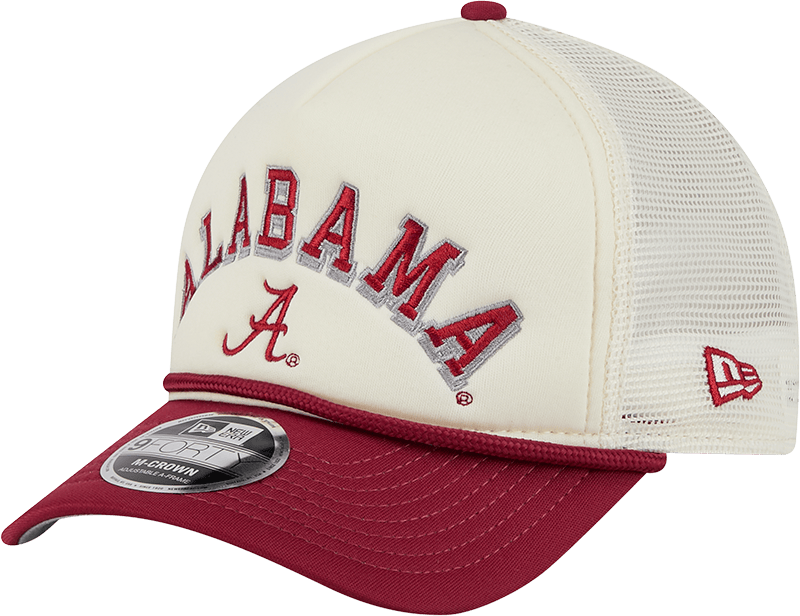 Alabama Crimson Tide Chrome Arch 9FORTY M-Crown A-Frame Trucker Hat