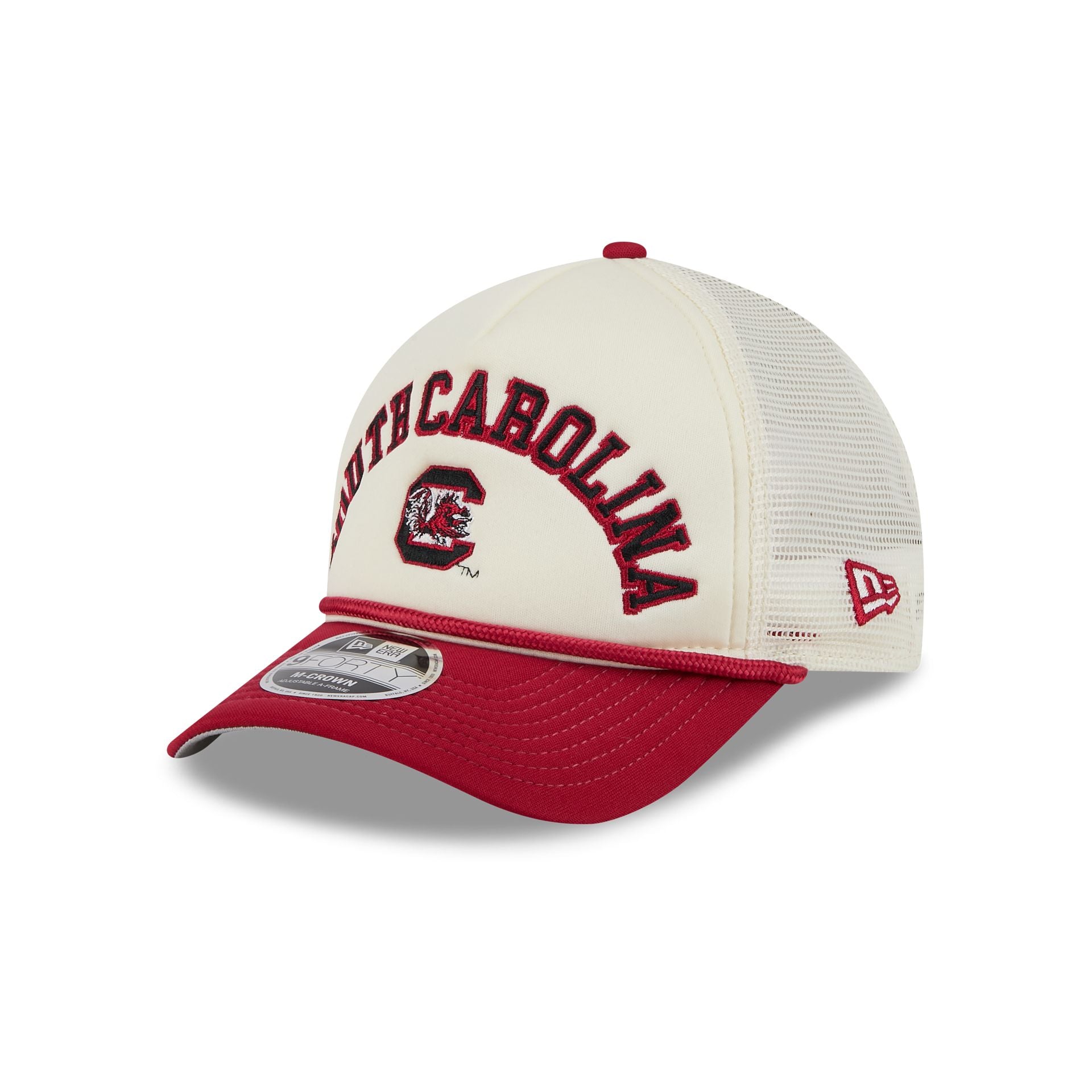 South Carolina Gamecocks Chrome Arch 9FORTY M-Crown A-Frame Trucker Hat - Nextgenmallstore