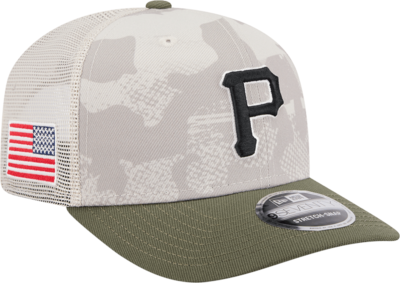 Pittsburgh Pirates Armed Forces Day 2025 9SEVENTY Trucker Hat