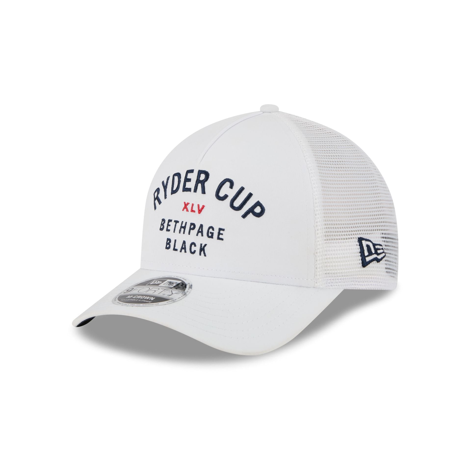 2025 Ryder Cup Minimalist White 9FORTY M-Crown A-Frame Trucker Hat - Nextgenmallstore