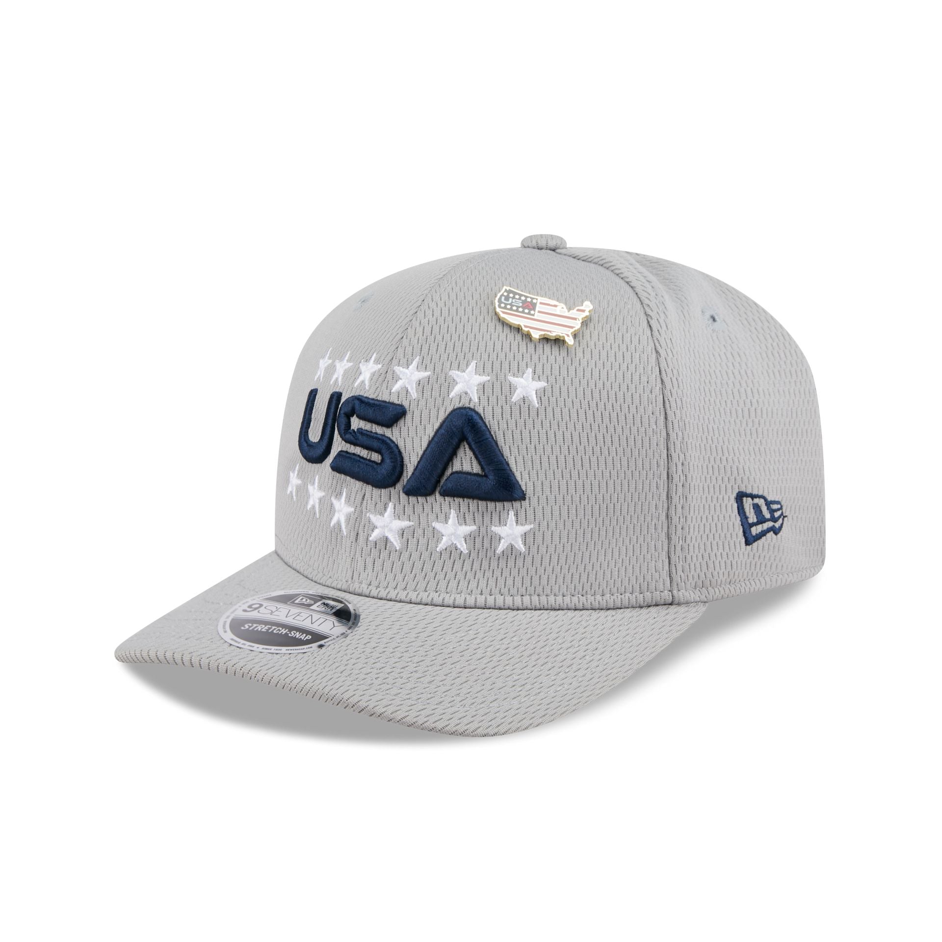 2025 Ryder Cup Team USA Gray 9SEVENTY Stretch-Snap Hat - Nextgenmallstore