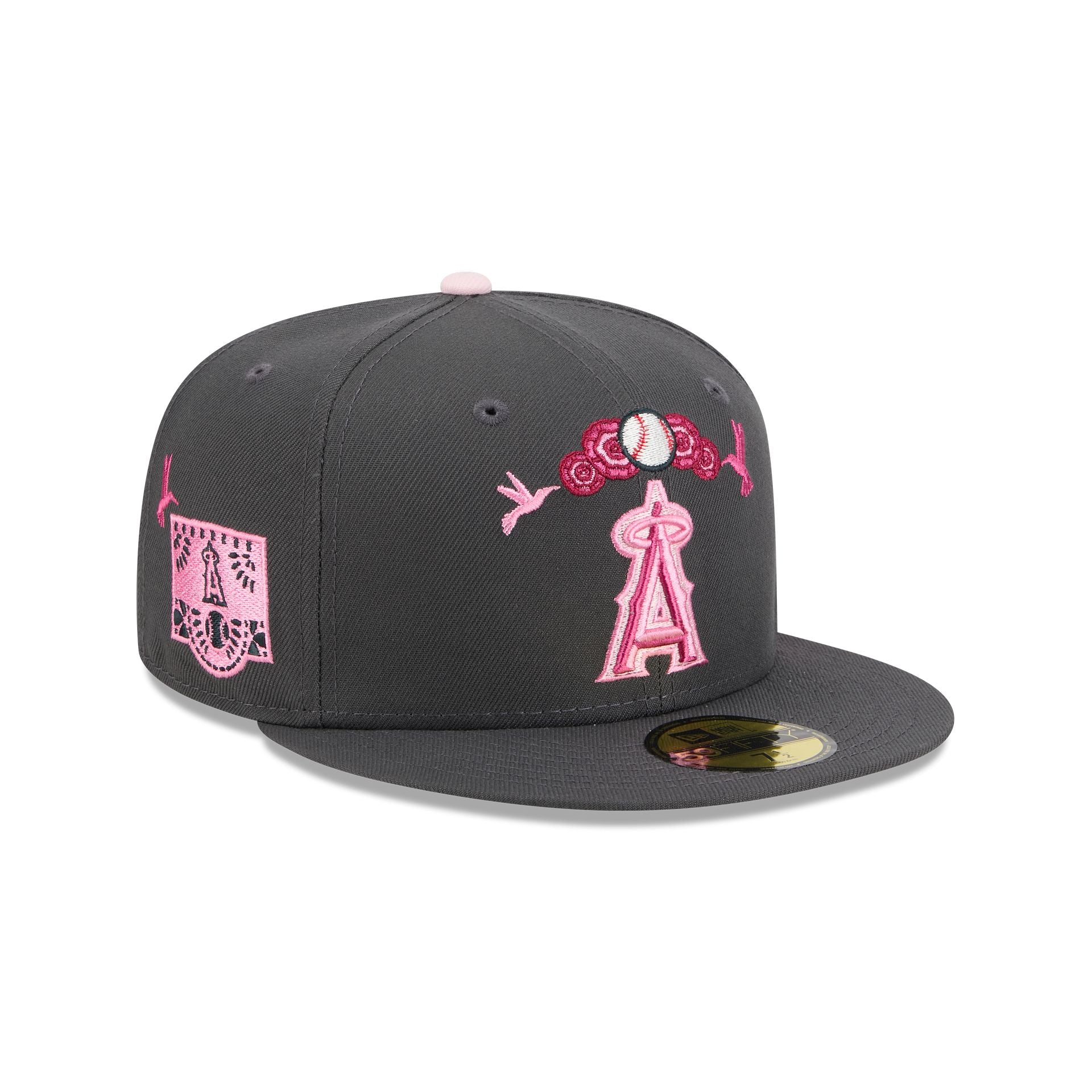 Los Angeles Angels Day of the Dead Graphite 59FIFTY Fitted Hat