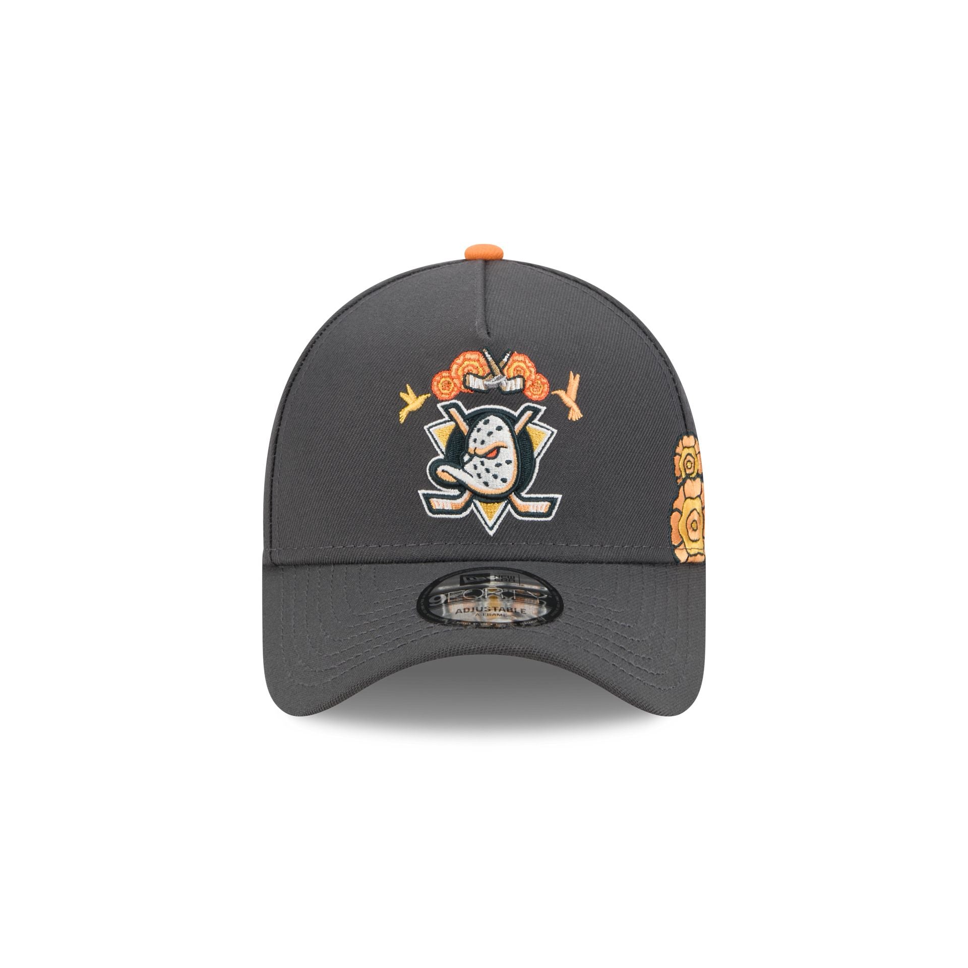 Anaheim Ducks Day of the Dead Graphite 9FORTY A-Frame Snapback Hat