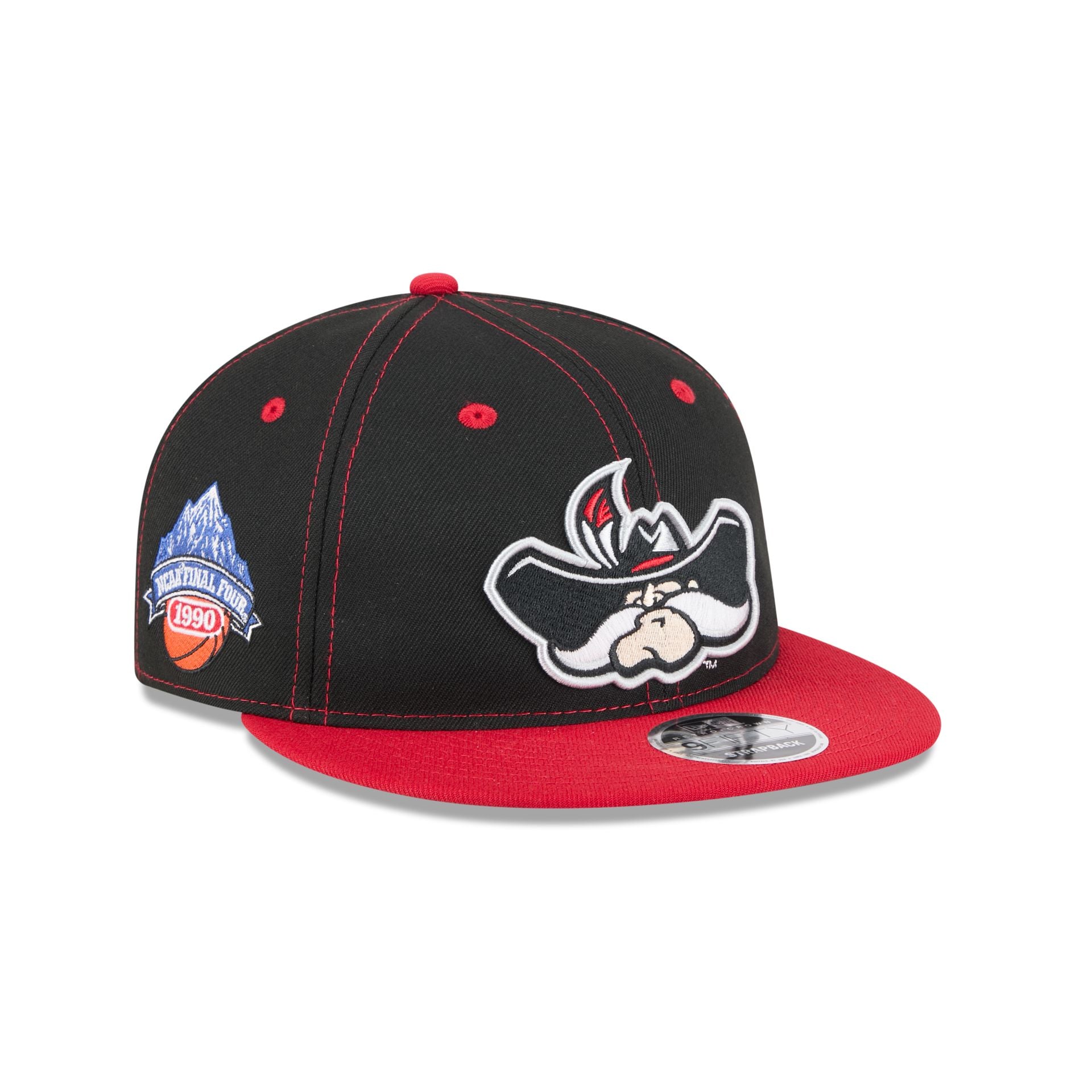 UNLV Runnin' Rebels Tournament Side Patch Retro Crown 9FIFTY Strapback Hat - Nextgenmallstore