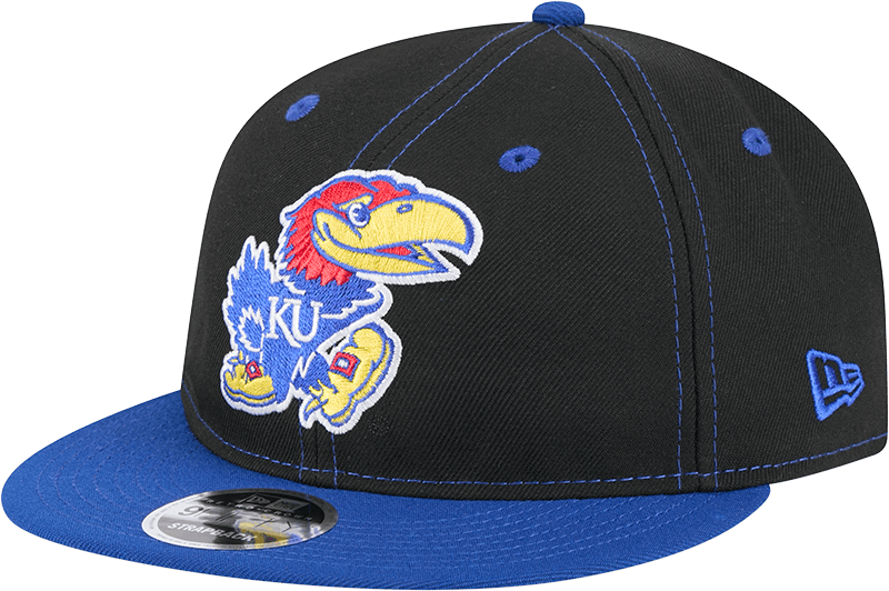 Kansas Jayhawks Tournament Side Patch Retro Crown 9FIFTY Strapback Hat
