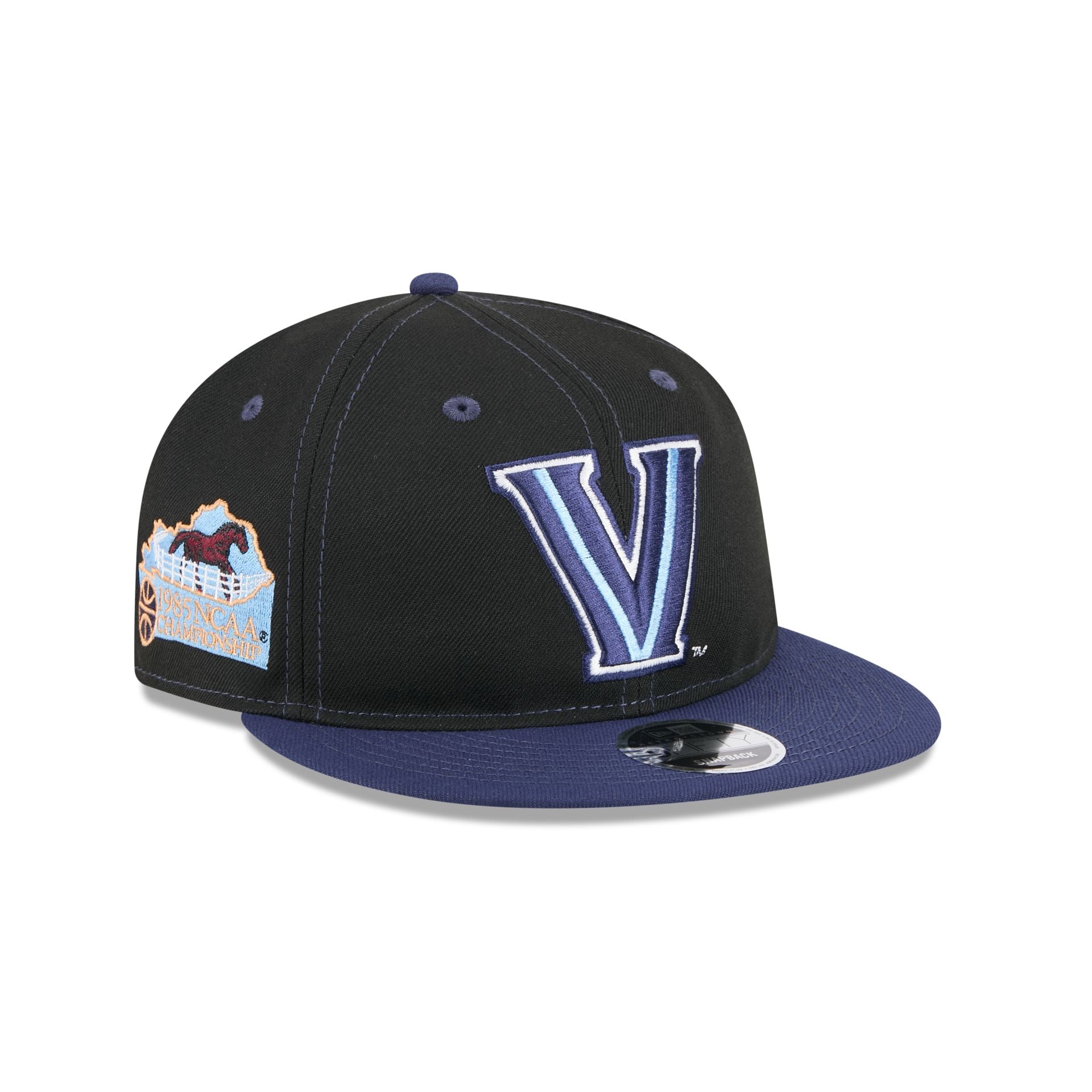 Villanova Wildcats Tournament Side Patch Retro Crown 9FIFTY Strapback Hat - Nextgenmallstore