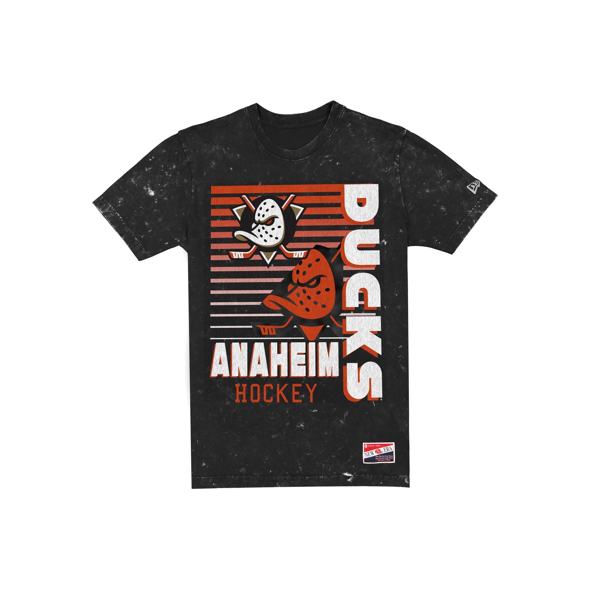 Anaheim Ducks Throwback Washed Black T-Shirt - Nextgenmallstore