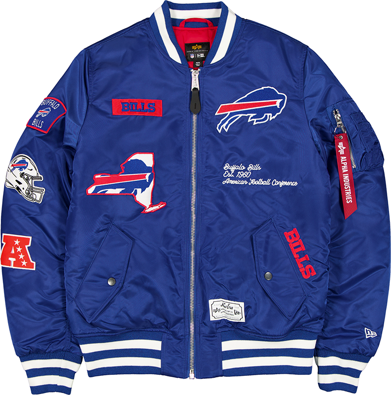 Alpha Industries x Buffalo Bills Blue MA-1 Bomber Jacket