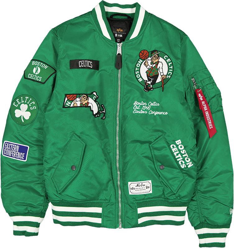 Alpha Industries x Boston Celtics Green MA-1 Bomber Jacket
