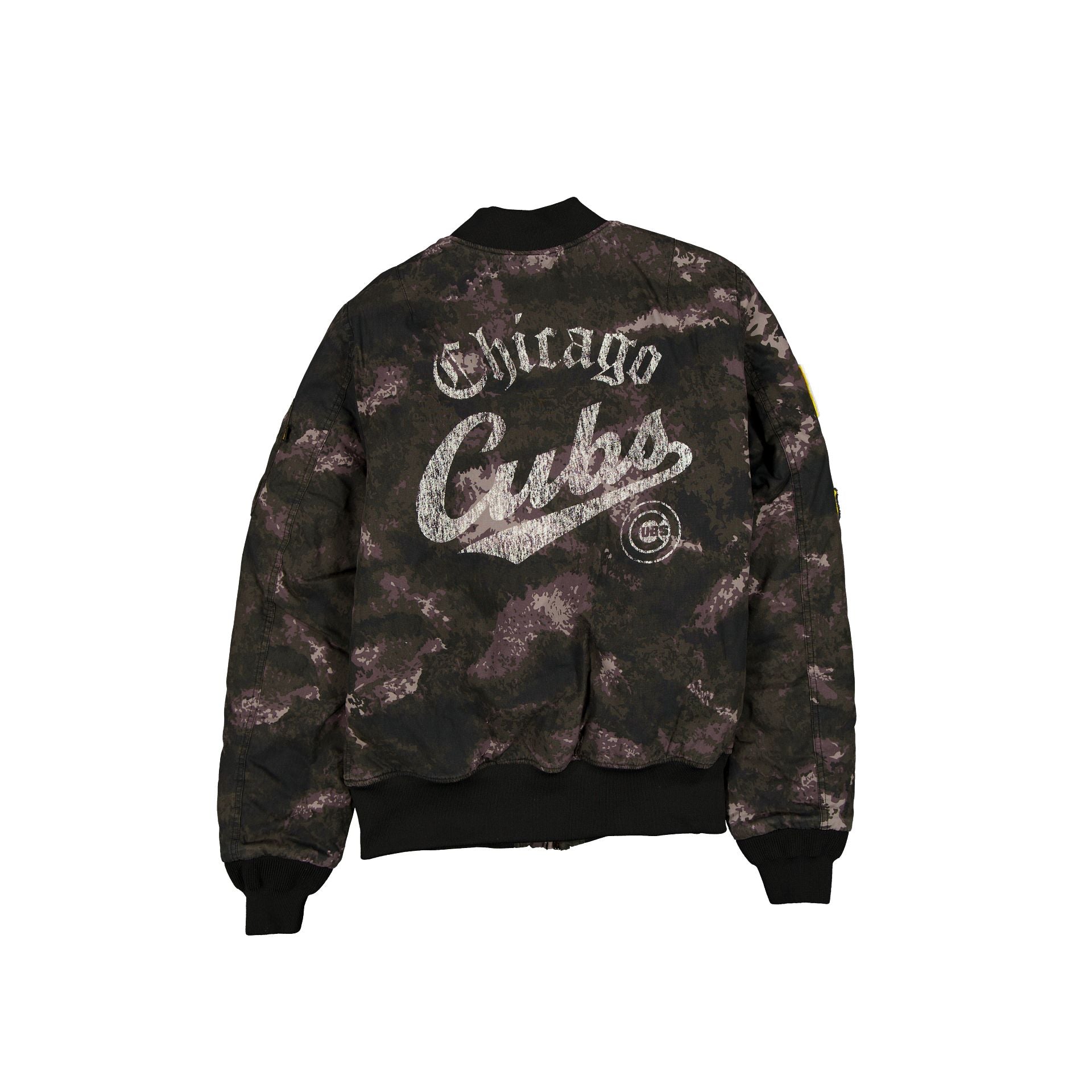 Alpha Industries x Chicago Cubs Black Camo MA-1 Bomber Jacket