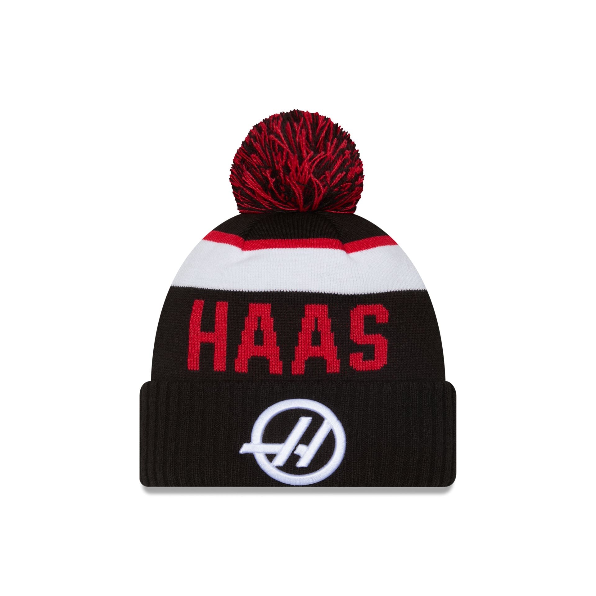 MoneyGram Haas F1 Team Sport Pom Knit Hat - Nextgenmallstore