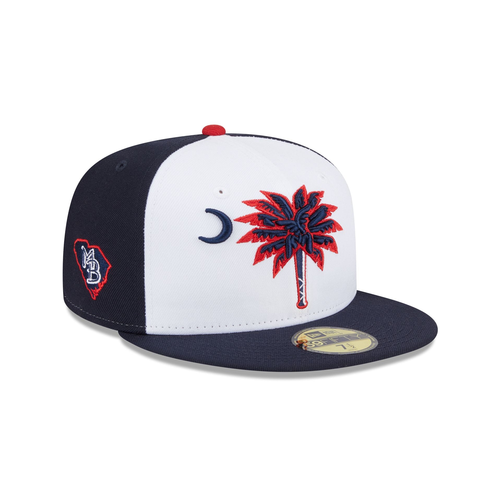 Myrtle Beach Pelicans Theme Night Navy Sidepatch59FIFTY Fitted Hat - Nextgenmallstore