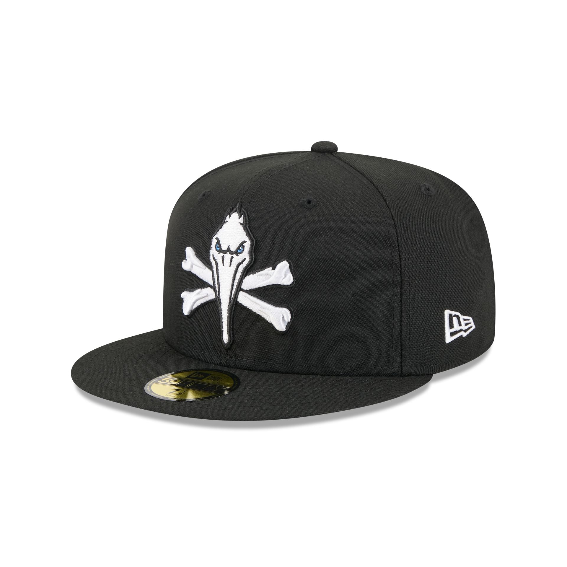 Myrtle Beach Pelicans Theme Night Black 59FIFTY Fitted Hat - Nextgenmallstore