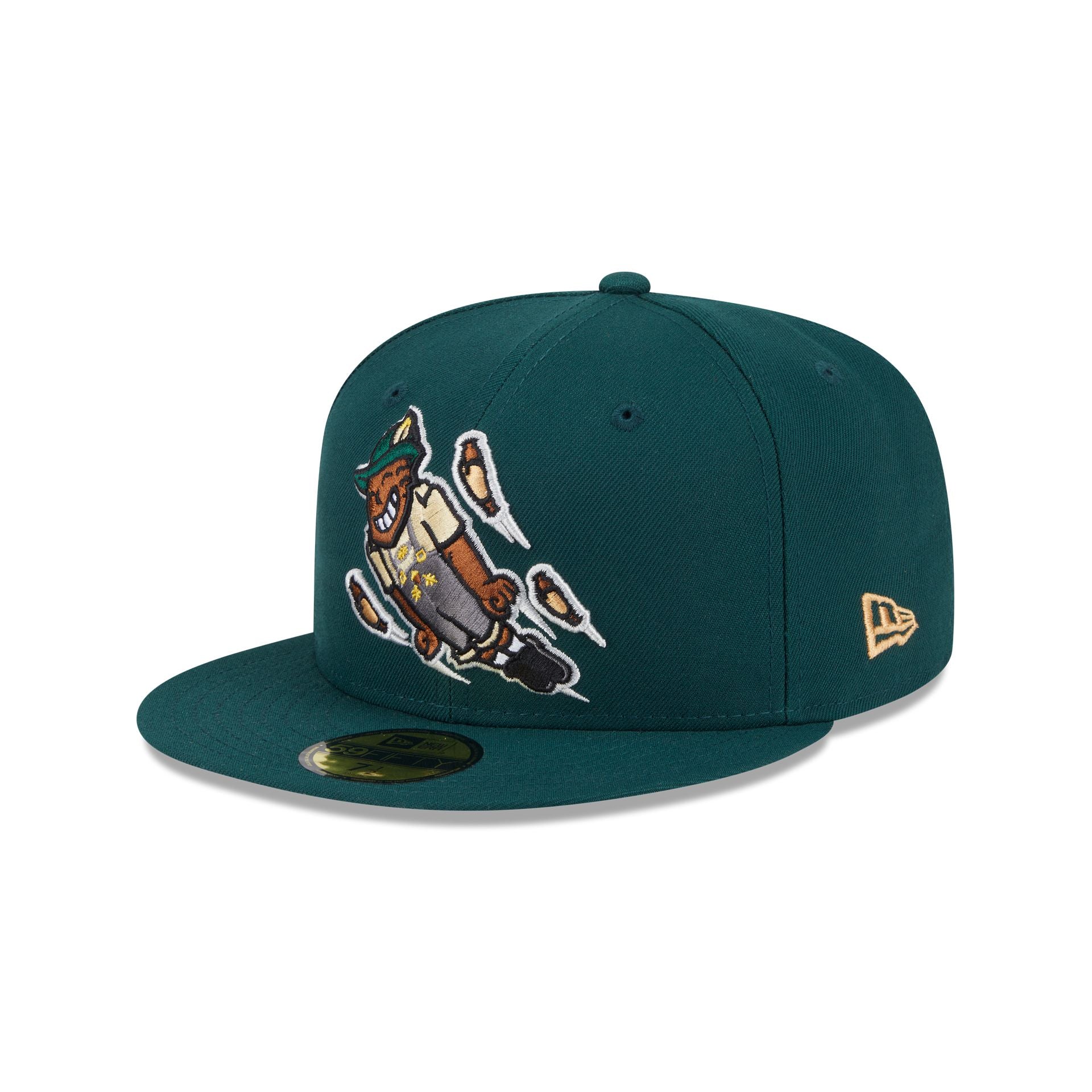 Wisconsin Timber Rattlers Theme Night Black 59FIFTY Fitted Hat - Nextgenmallstore