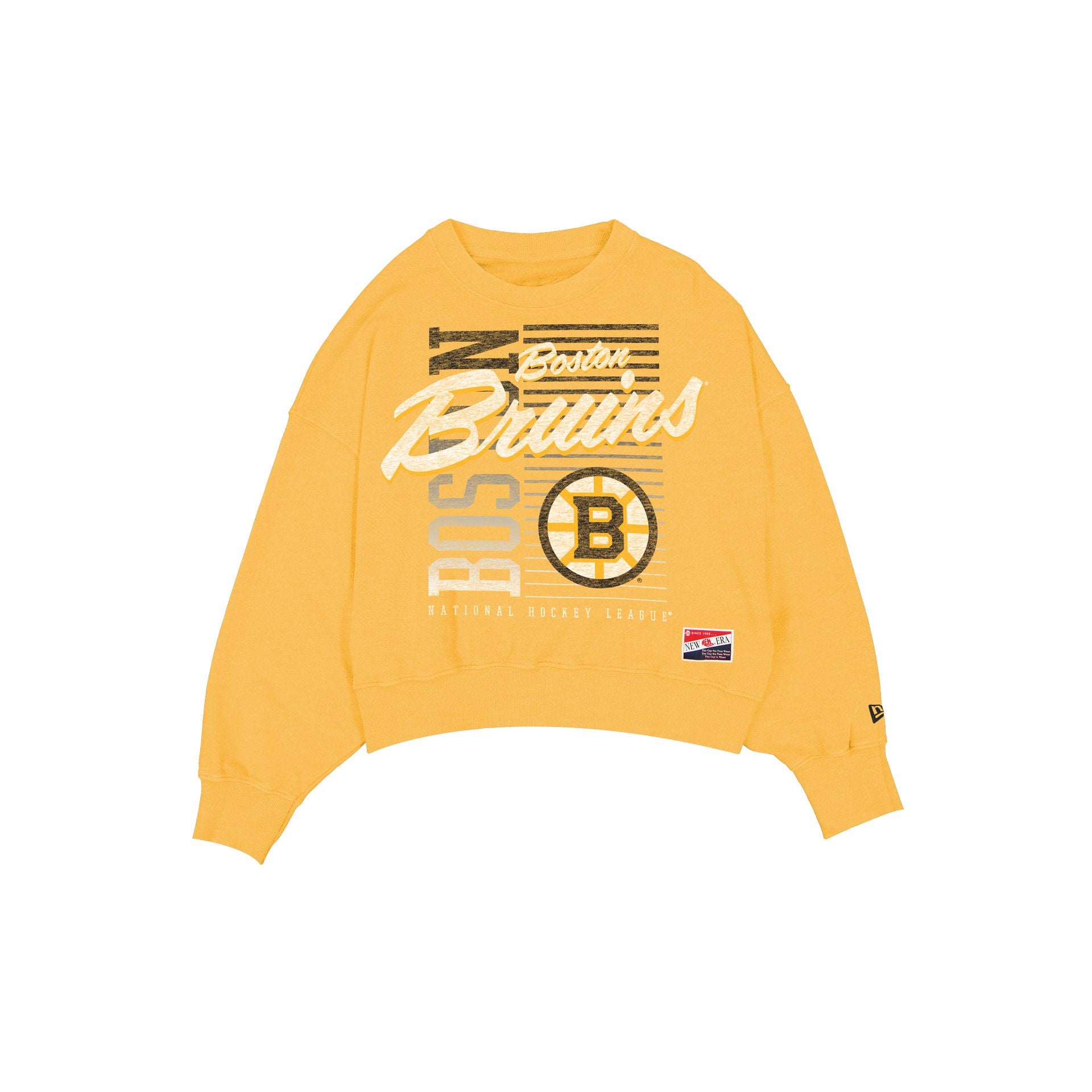 Boston Bruins Throwback Women's Washed Crewneck - Nextgenmallstore
