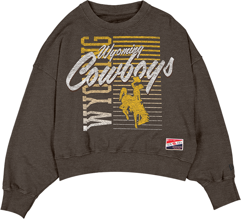 Wyoming Cowboys Throwback Women's Washed Crewneck