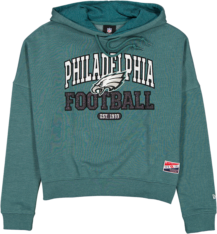 Philadelphia Eagles Throwback Women's Glitter Hoodie